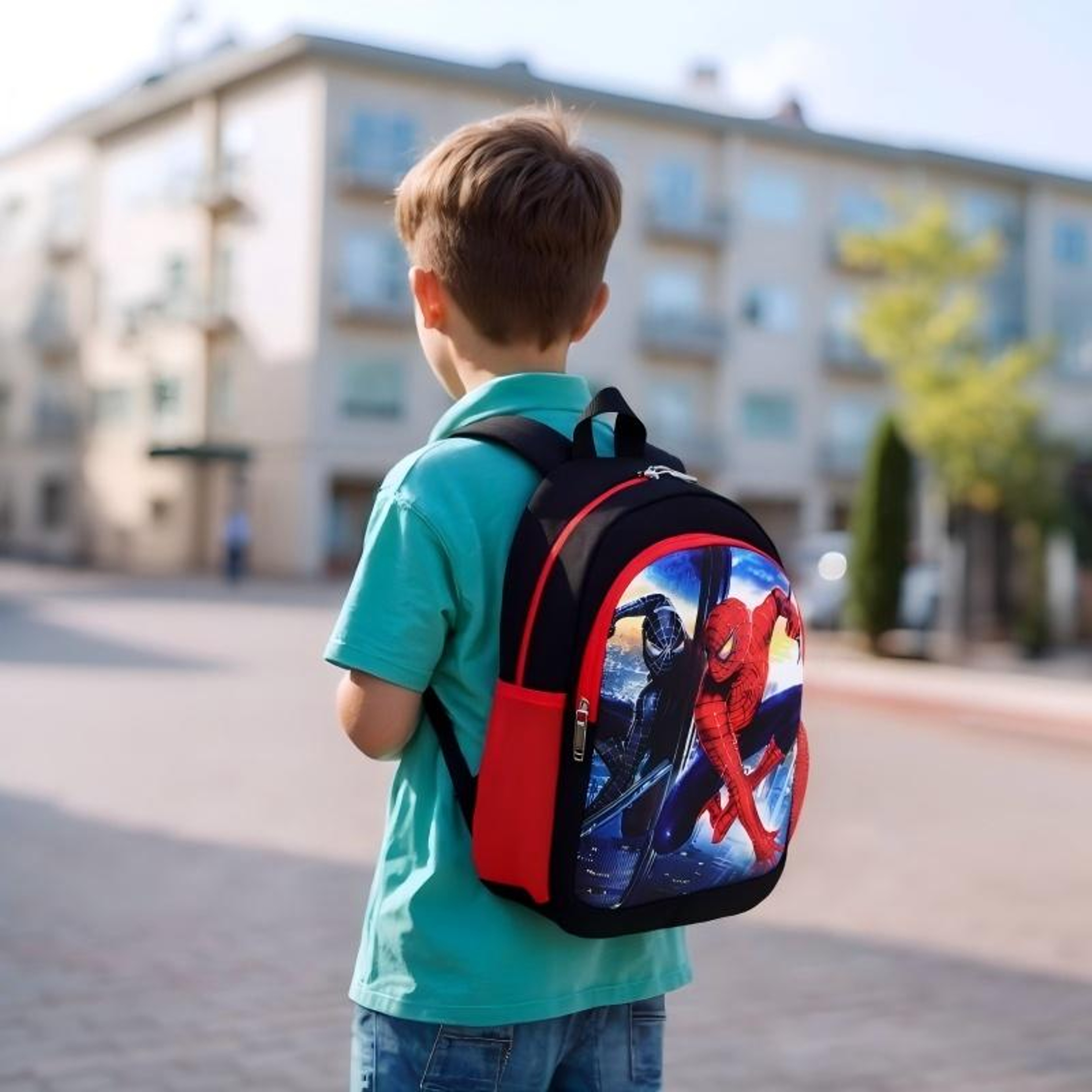 SpiderMan Cartoon Schoolbag For Boys Disney Marvel Series Backpack 0