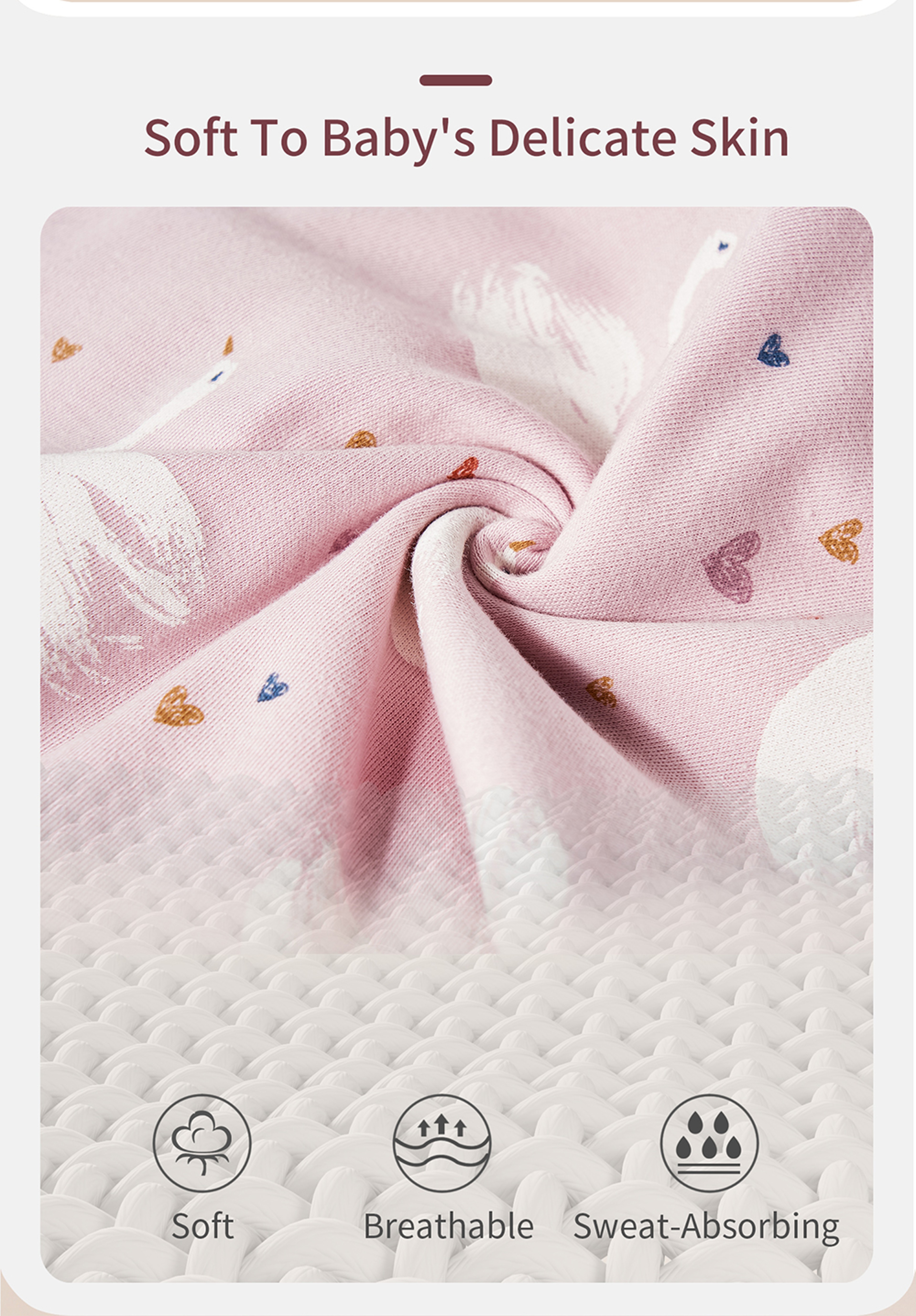 Newborn Baby Cotton Sleeping Bags Raised Hand Sleepsacks Antistartle Cartoon Blankets 3