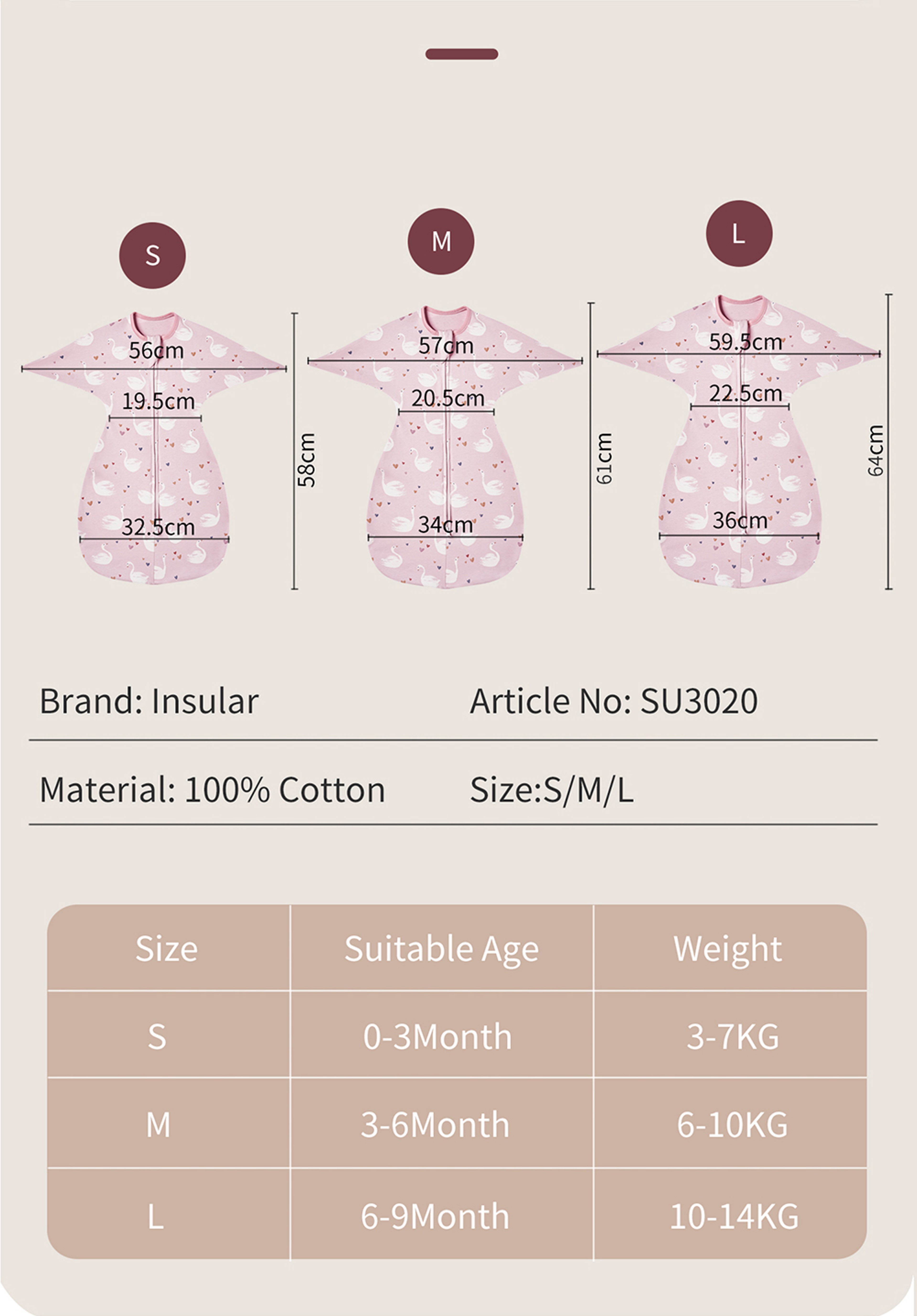 Newborn Baby Cotton Sleeping Bags Raised Hand Sleepsacks Antistartle Cartoon Blankets 4