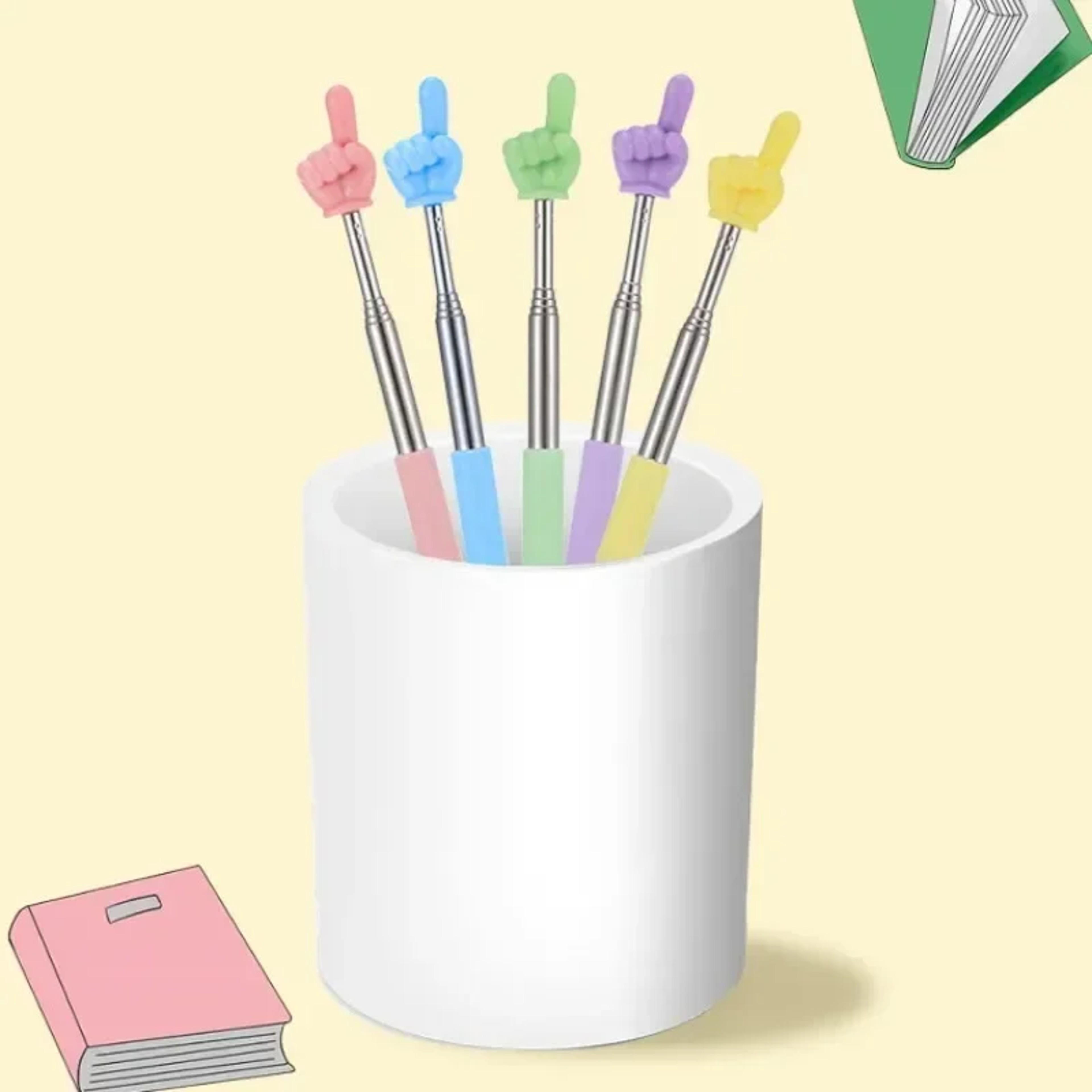 Stainless Steel Telescopic Finger Reading Sticks Colorful ParentChild Teaching Tool Kids Educationa 1