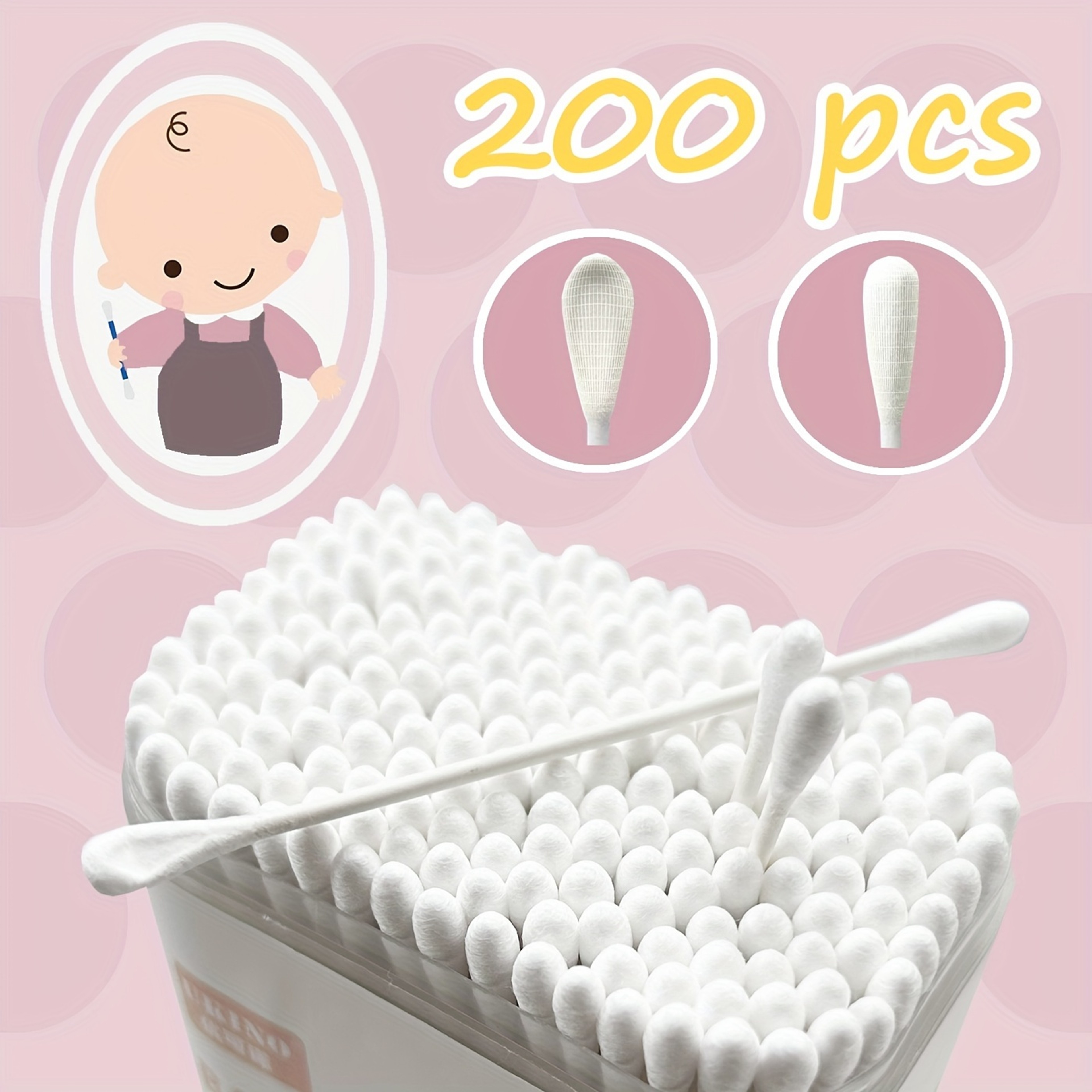 Ultrafine Baby Doubleended Swabs For Delicate Ears Safe And Soft For Newborns And Toddlers 6