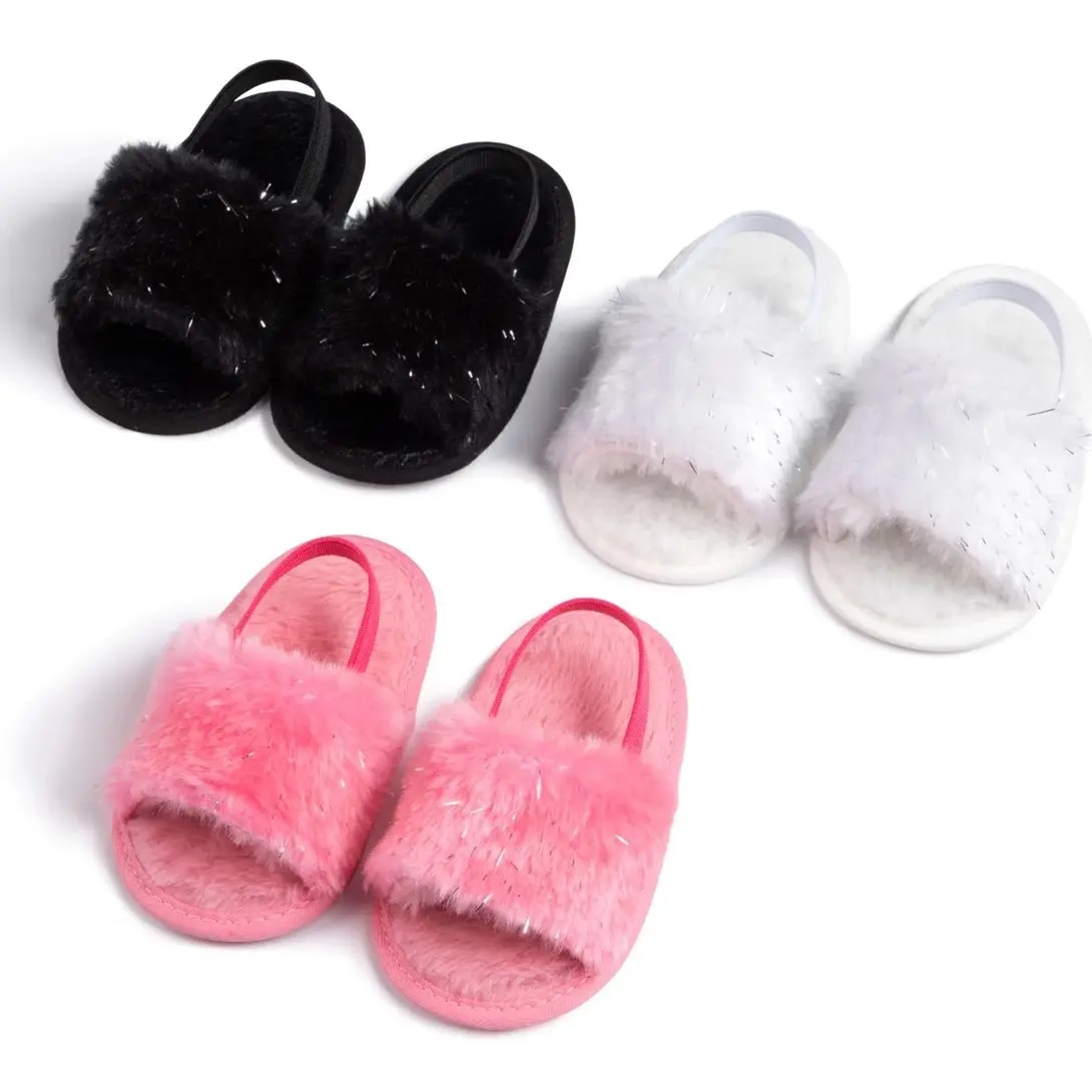Soft Cotton Meckior Baby Sandals For Boys Girls Fluffy AntiSlip Shoes First Walkers Toddler Slipper 1