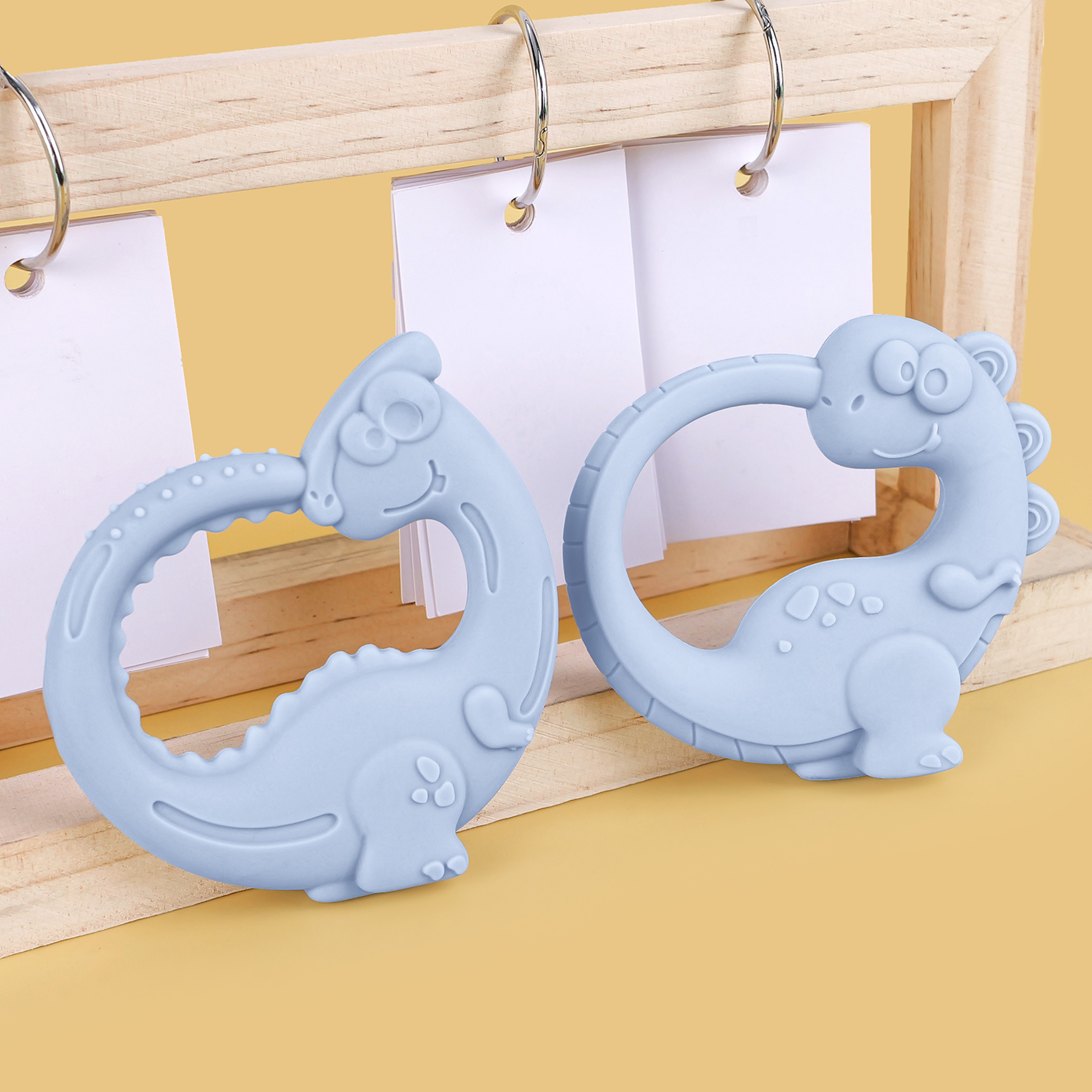 Lightweight Silicone Dinosaur Shape Teether Bracelet Easter Gift Toy Soft Chew Toy Accessory 7