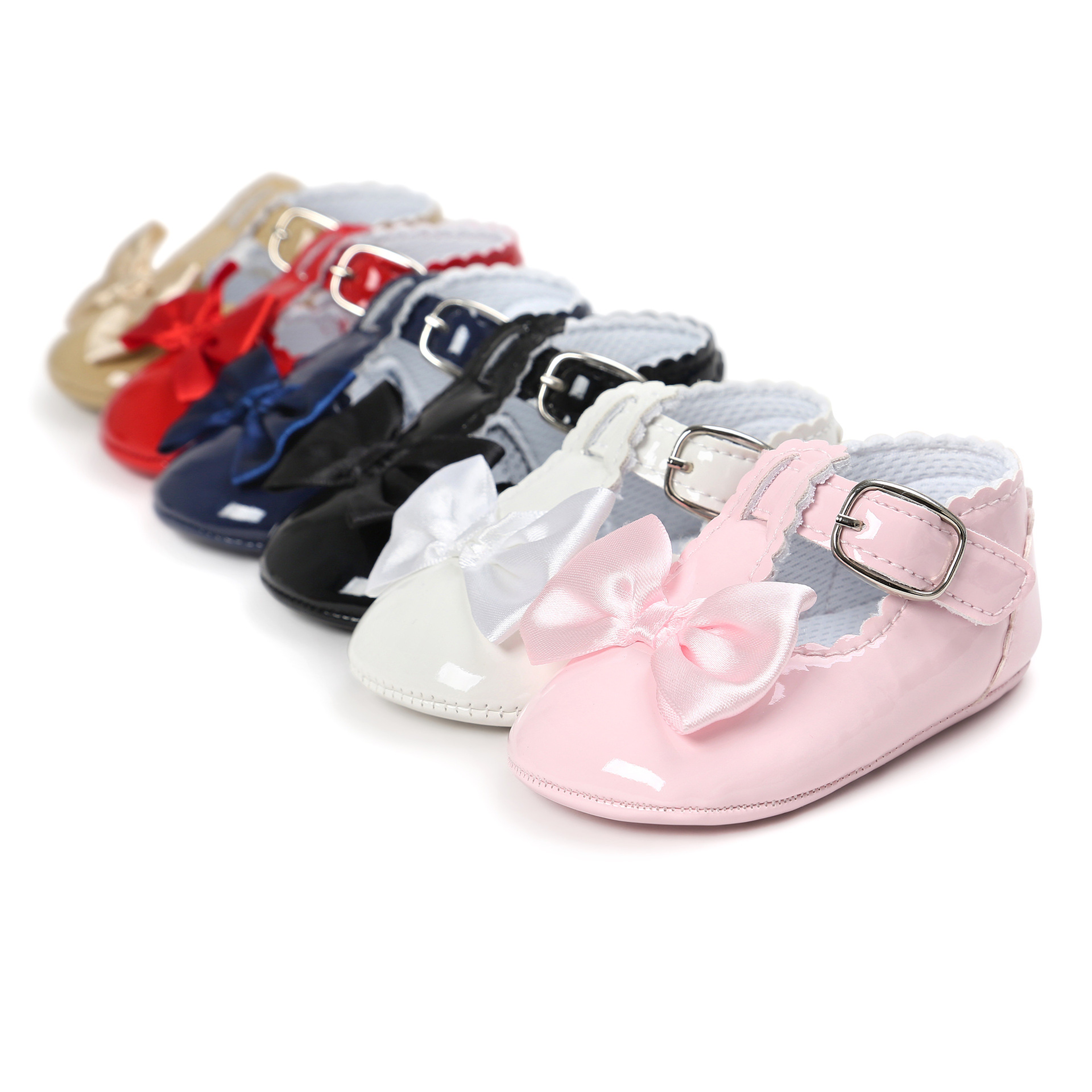 Baby Girls Shoes Meckior Antislip Rubber Sole Toddler Dress Shoes 1