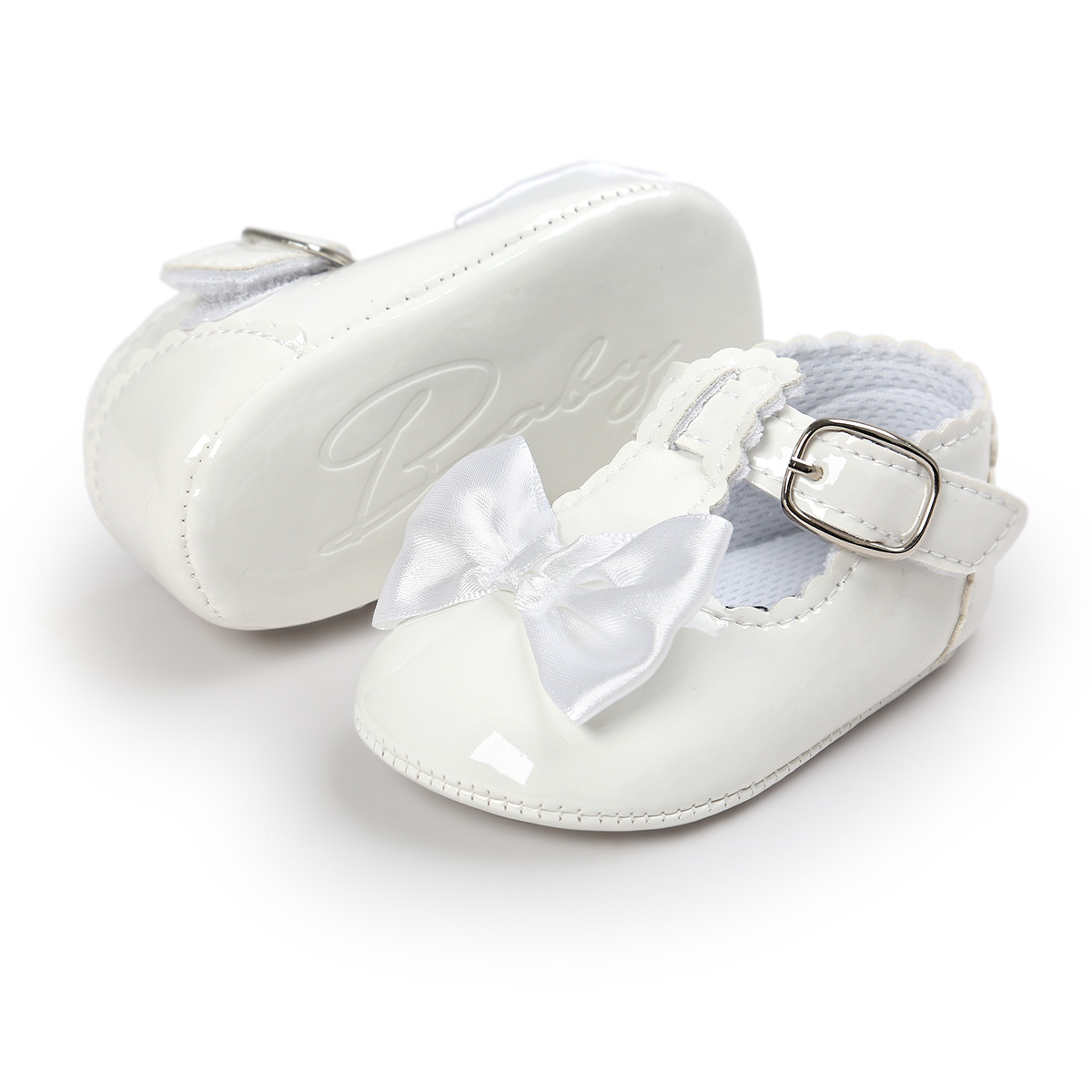 Baby Girls Shoes Meckior Antislip Rubber Sole Toddler Dress Shoes 2