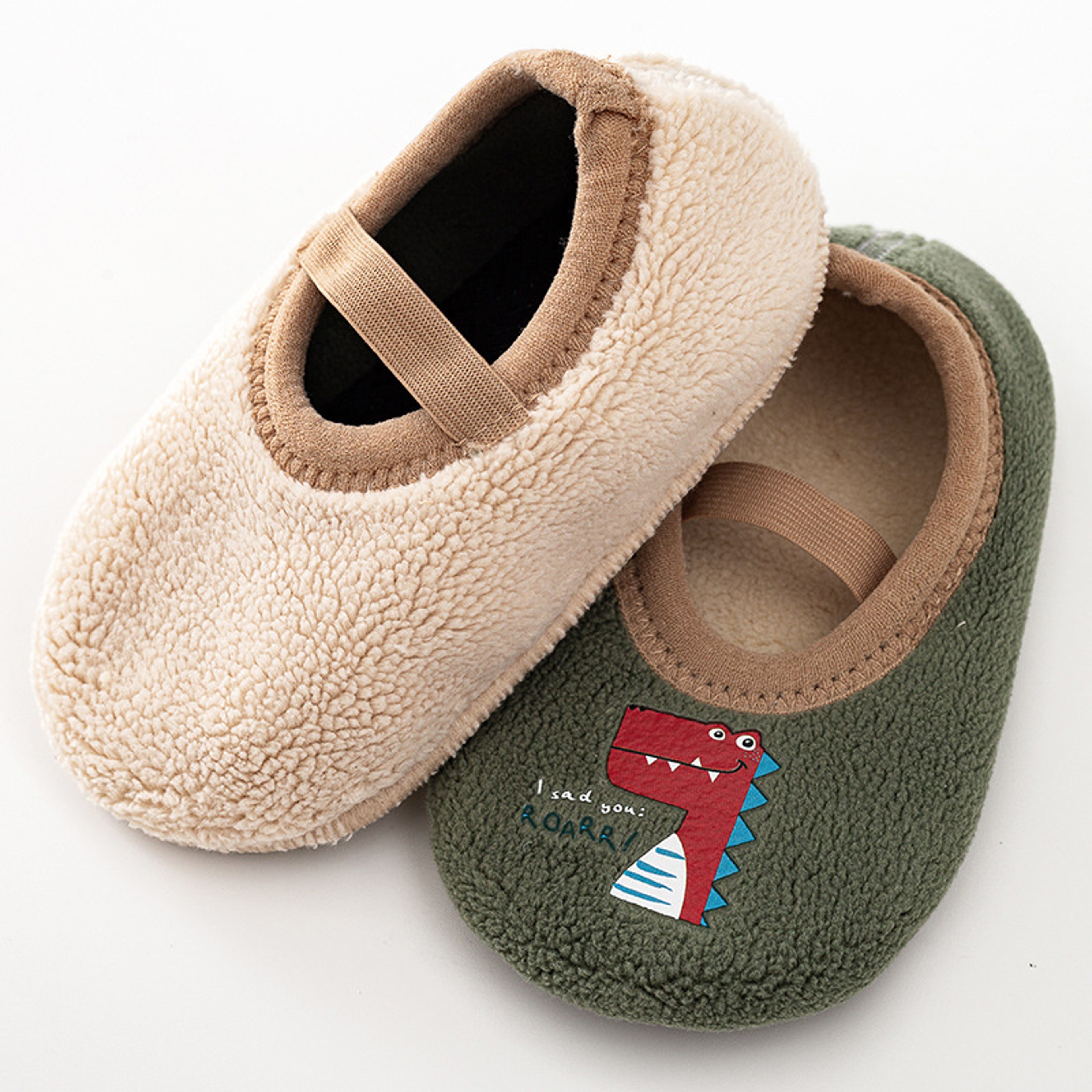 Anti Slip Newborn Baby Shoes Cartoon Slippers For Boys Girls Rubber Sole Winter First Walk Shoes In 1