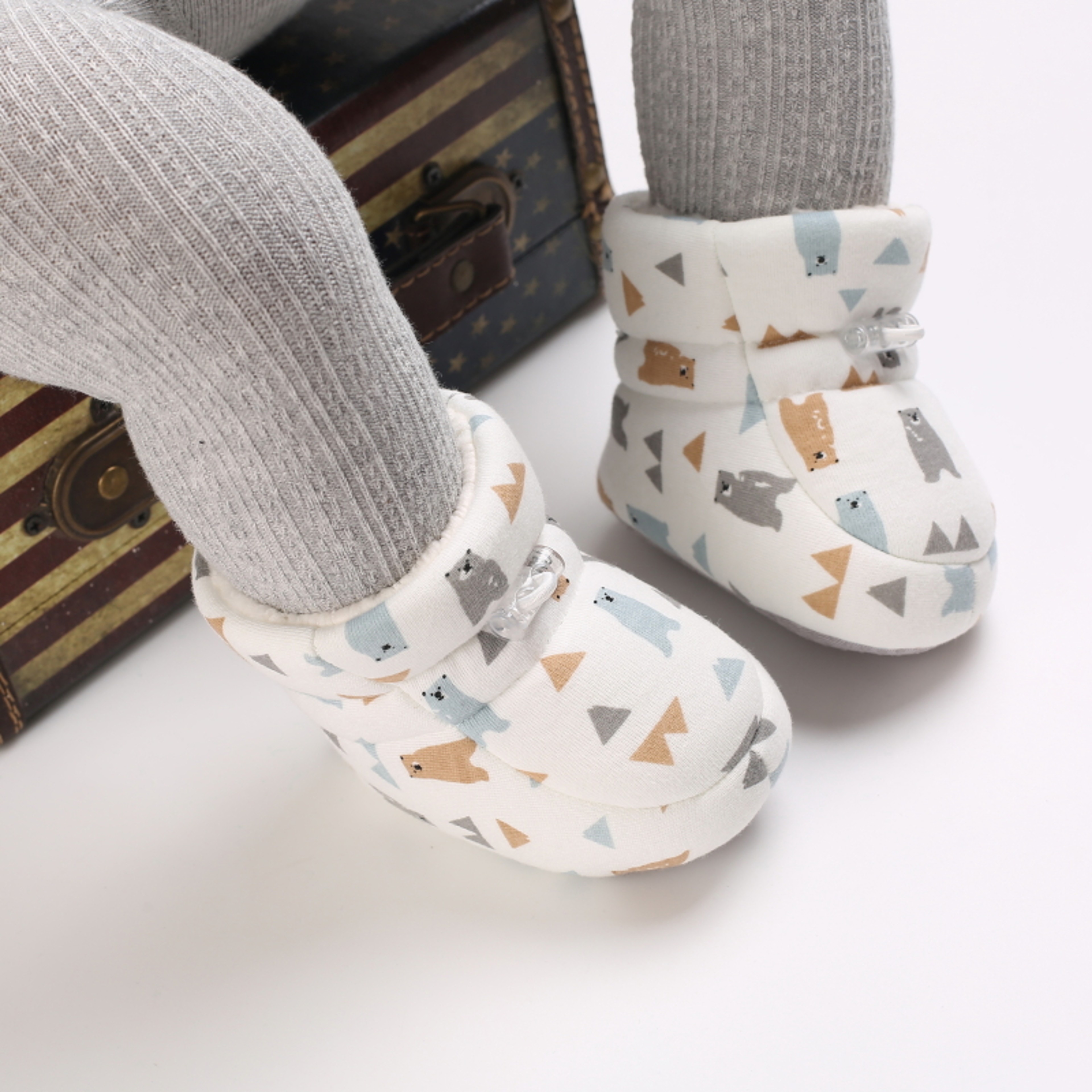 Cartoon Winter Baby Boots AntiSlip Toddler Shoes Cute Walking Booties 3