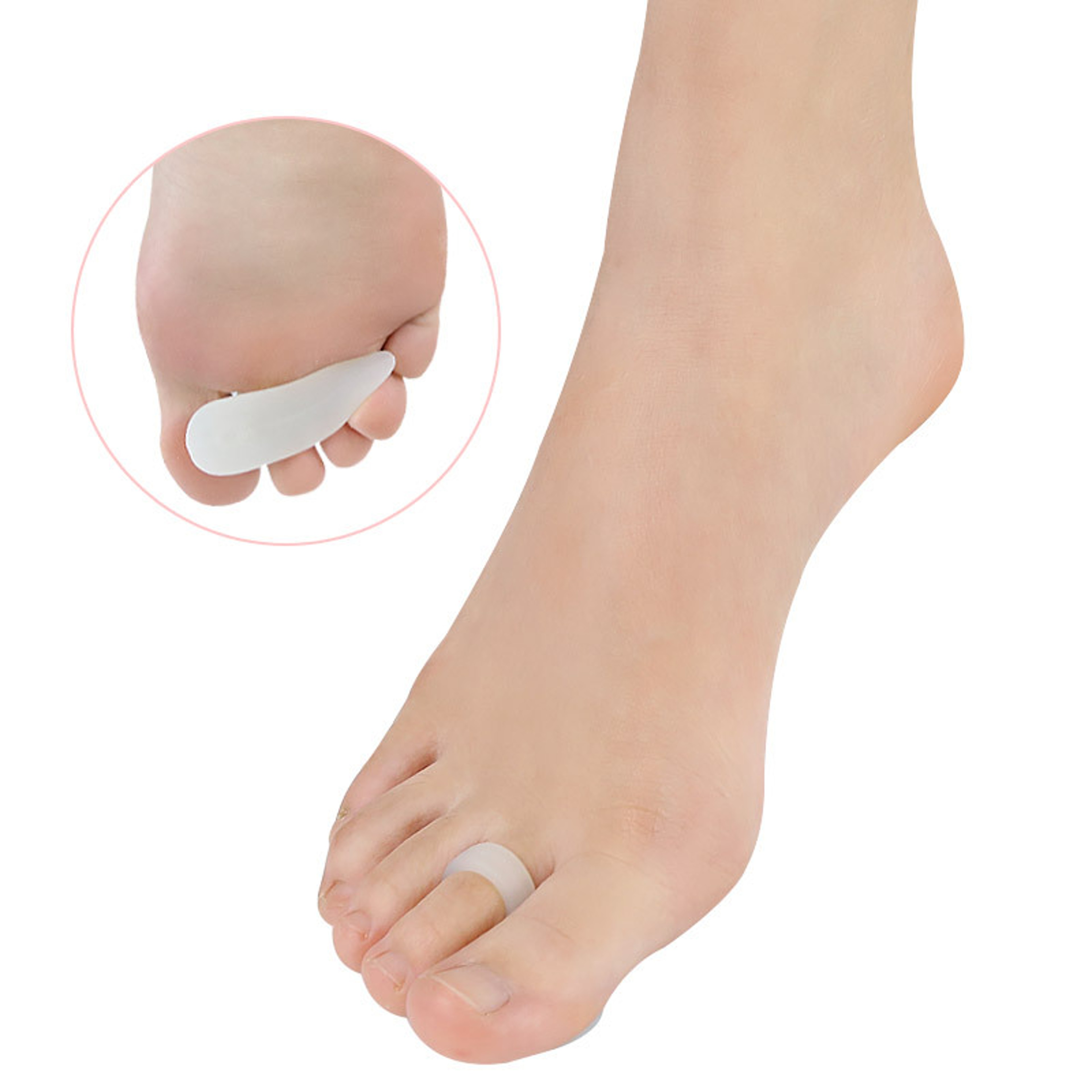 Feet Care Protector Gel Toe Orthopedic Silicone Toe Separator Finger Bunion Hallux Valgus Corrector 3