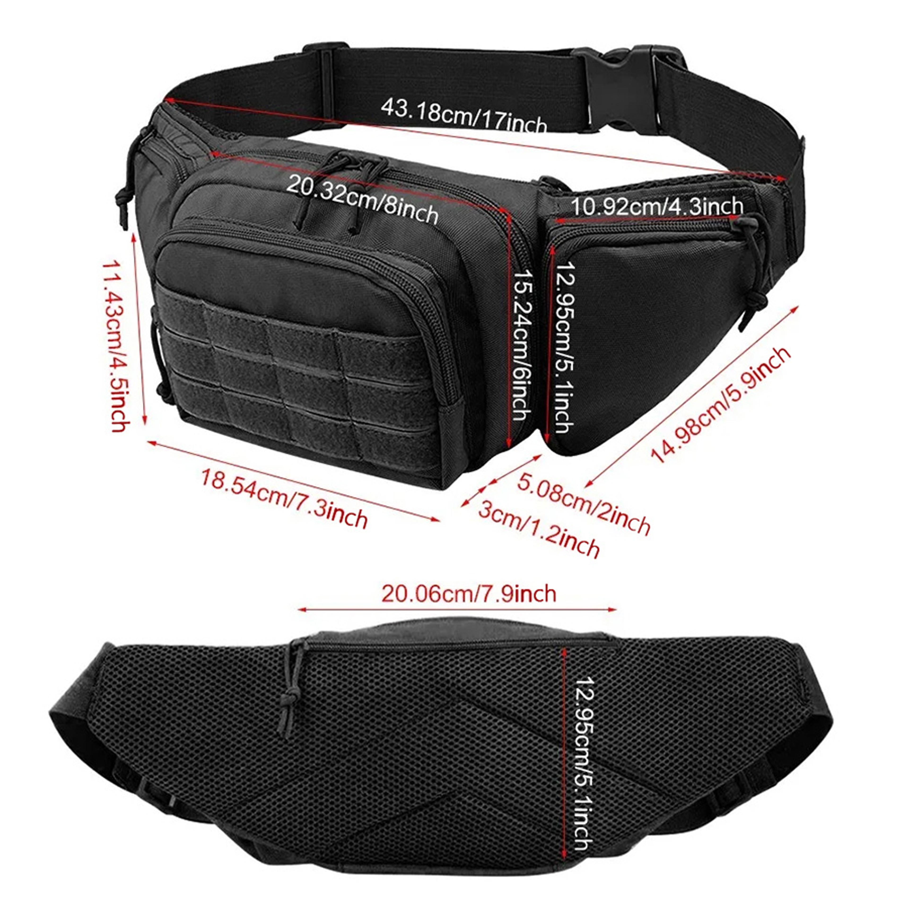 Invisible Waist Attachment Bag for Men, Multi-Functional Outdoor Sports Storage Tool Kit – view 3