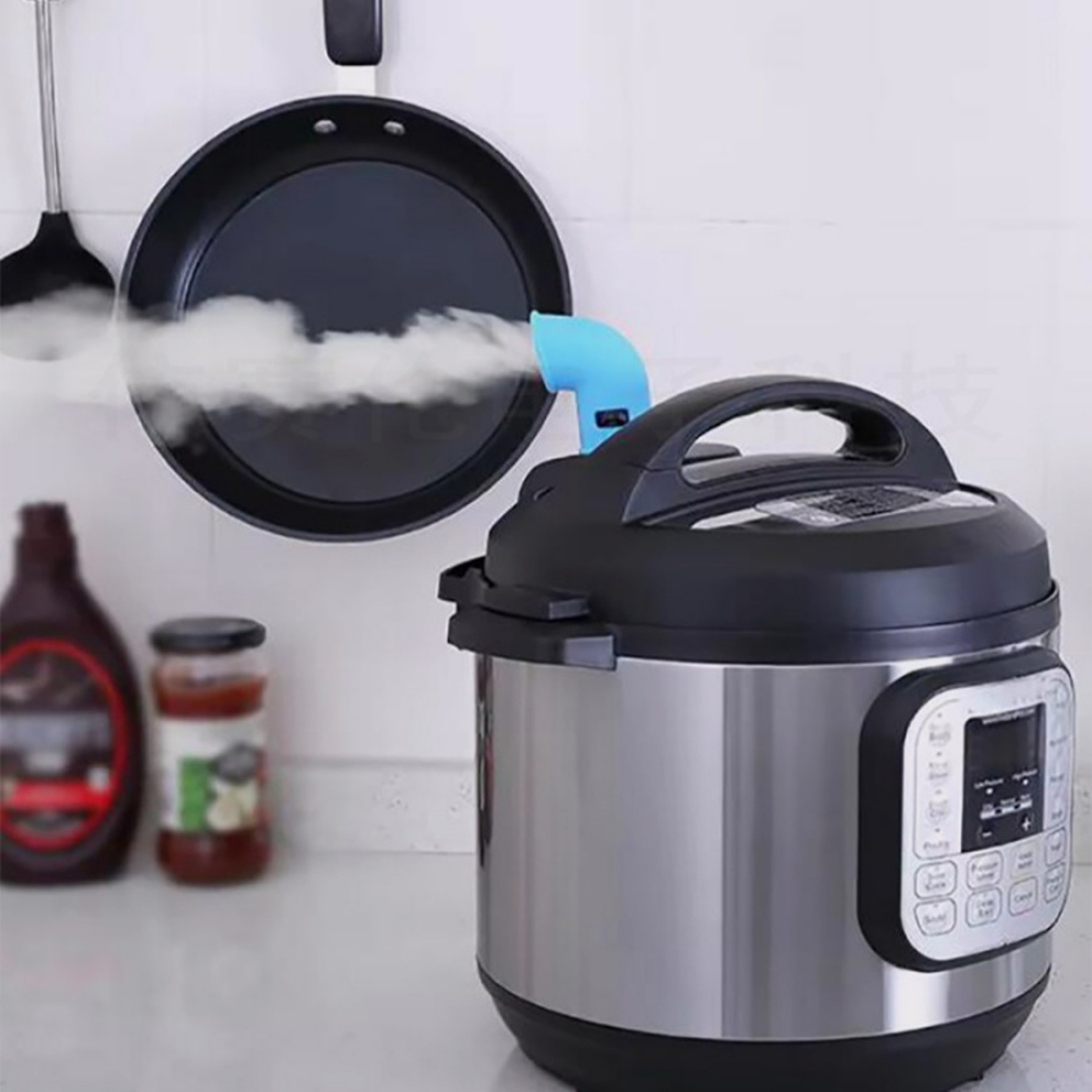 Silicone Steam Release Valve for Pressure Cooker, Exhaust Pipe Diverter Valve Pressure Cooker Exhaust Valve Diverte – view 2