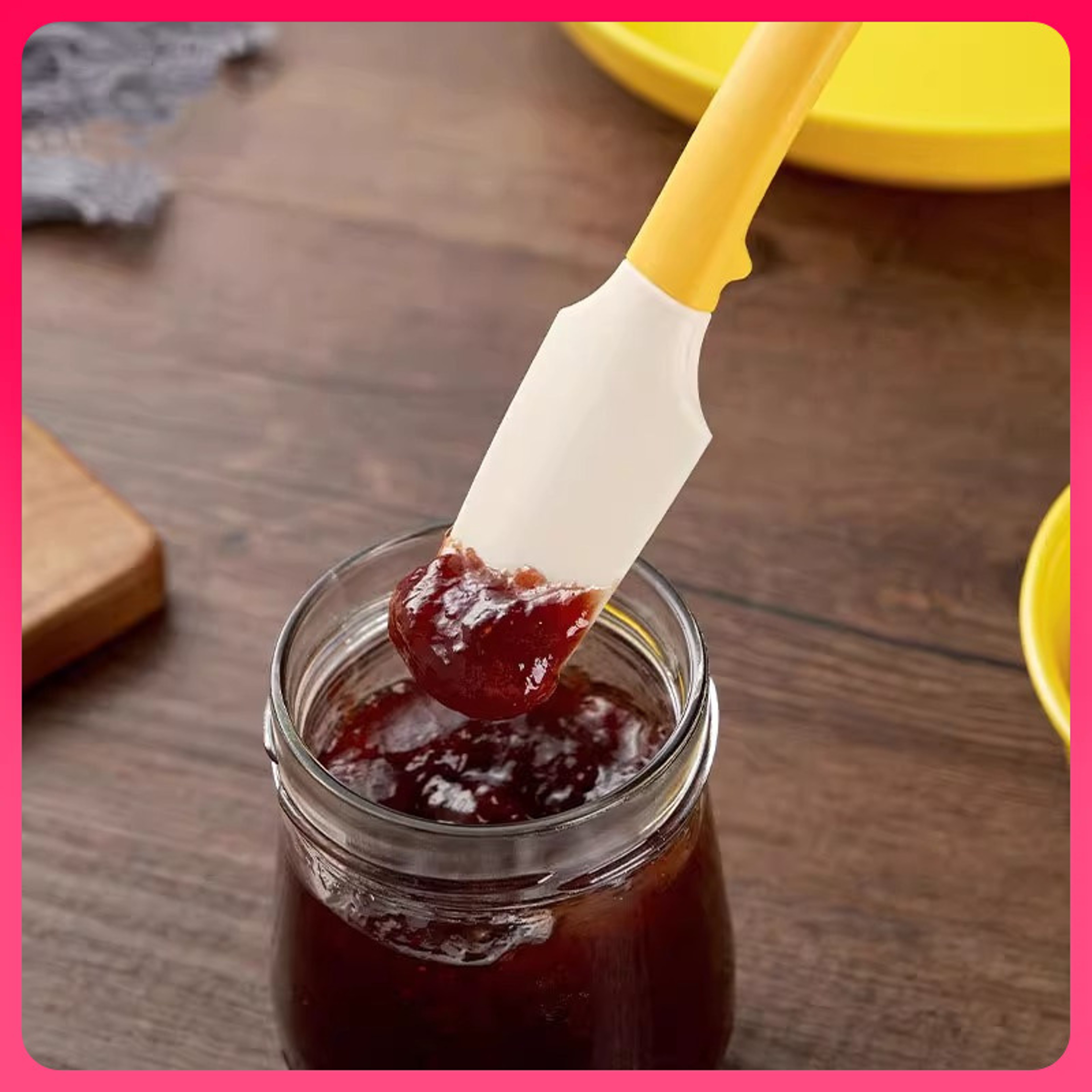 HighTemperature Resistant Silicone Spatula Household TwoinOne Baking Spatula For Cream Jam And Butt 5
