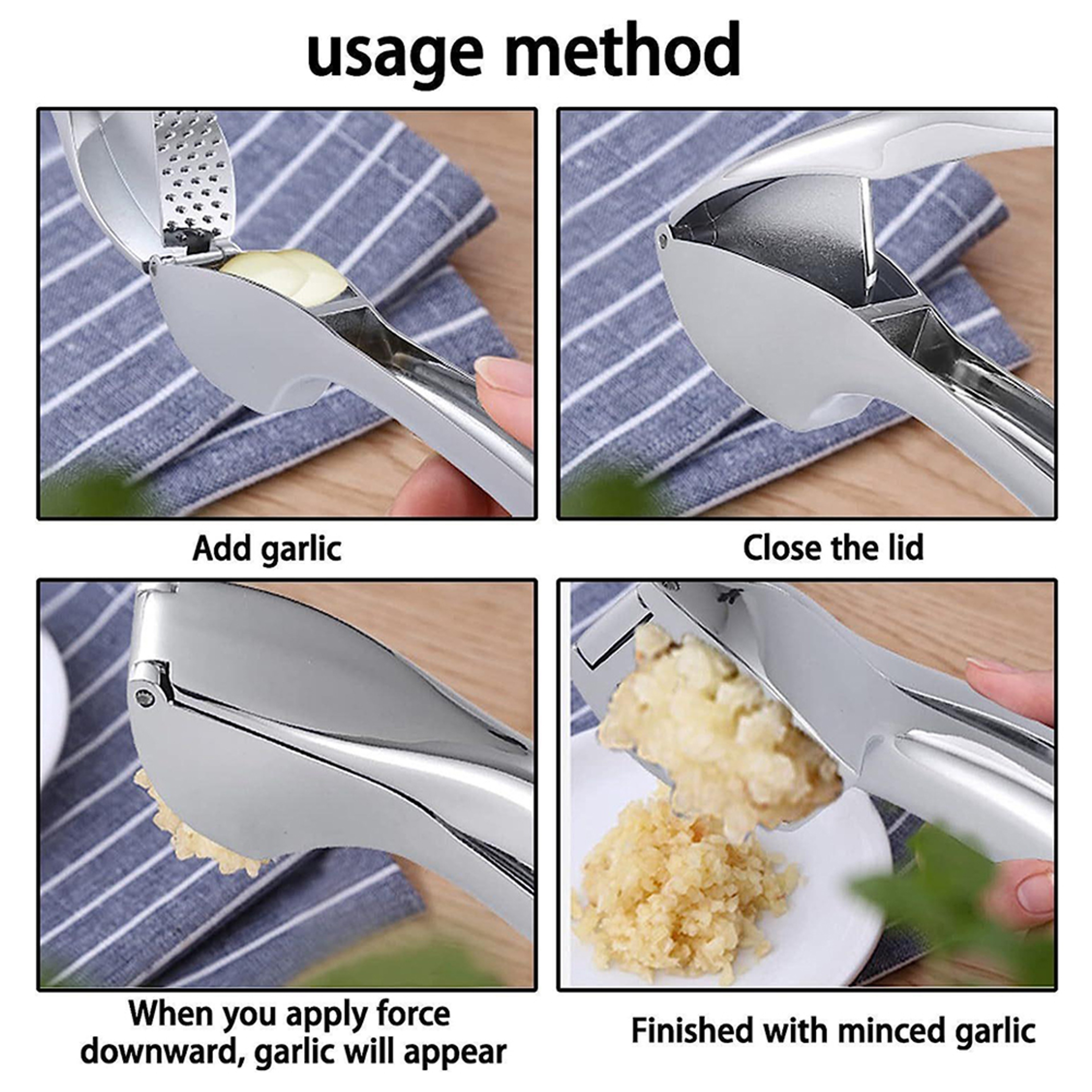 Effortless Garlic Crusher, Easy-Squeeze Garlic Mincer Tool with Comfortable Handle for Crushing Garlic – view 5