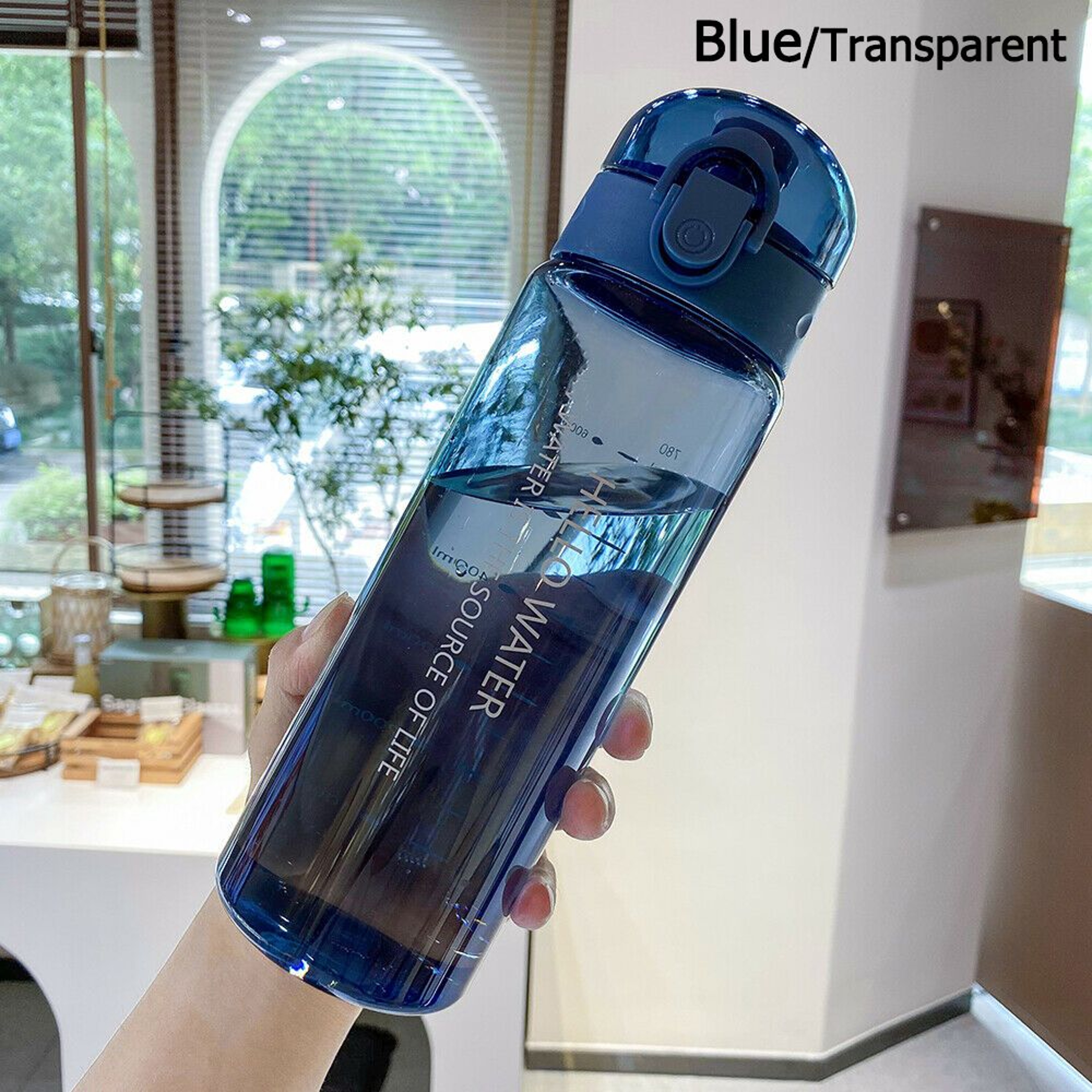Leakproof Sports Water Bottle Transparent Drinking Bottle Portable Frosted Gym Travel Bottle 10