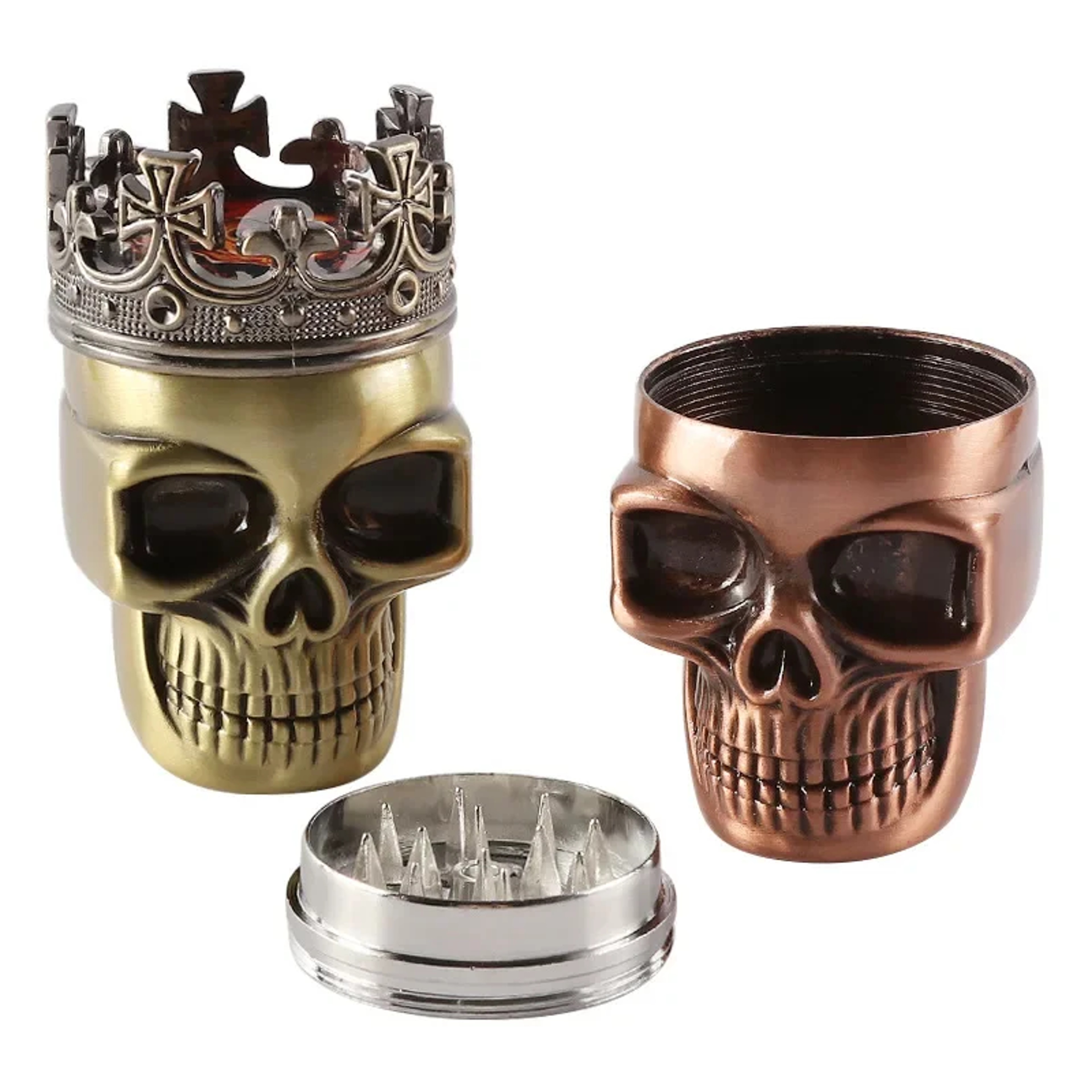Skull Mode Herb Grinder Pipe – Tobacco Smoking Pipe, Gift Idea for Hookah Lovers – view 5