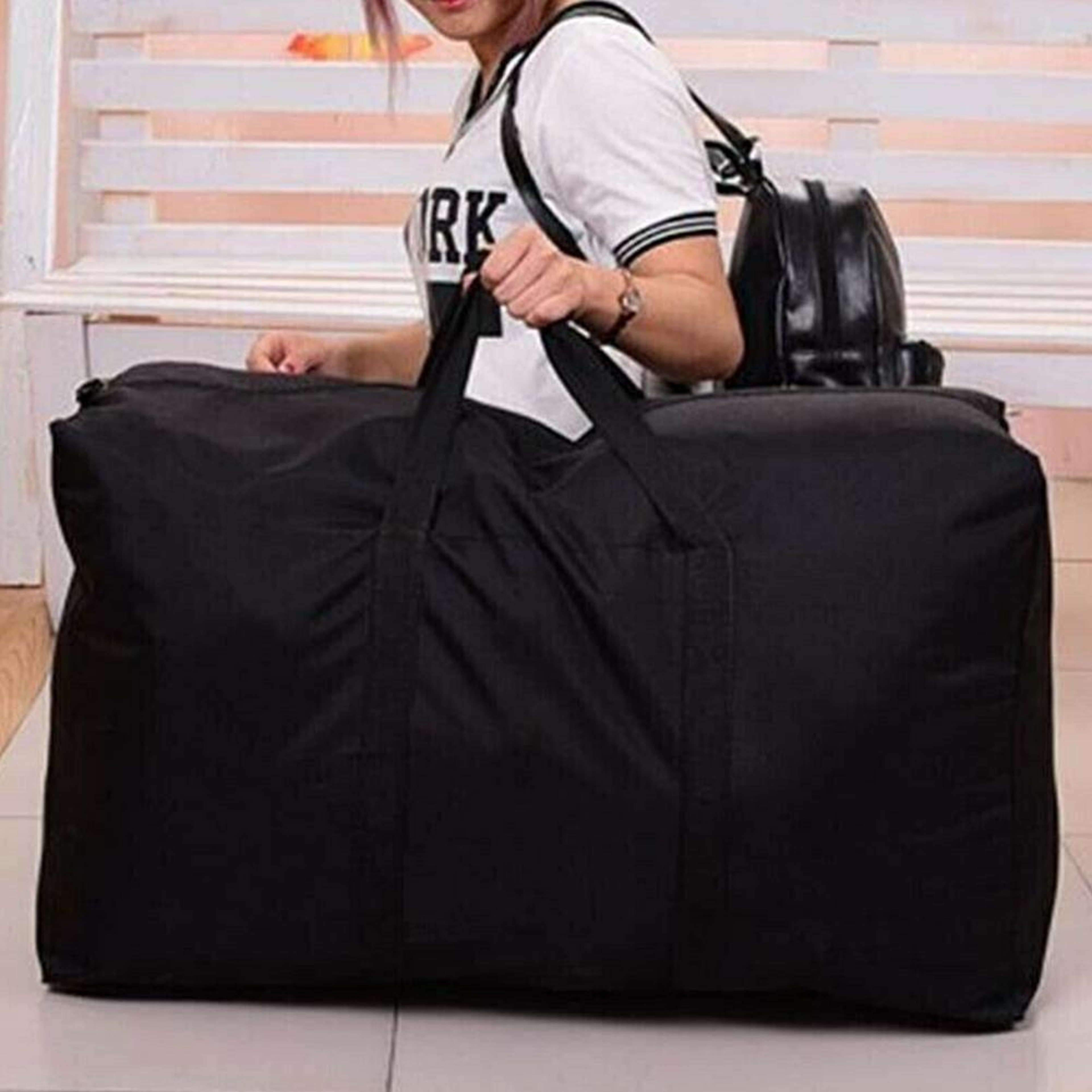 Extra Large Waterproof Laundry Moving Bags, Non-woven Fabric Shopping Bag Storage Tool – view 5