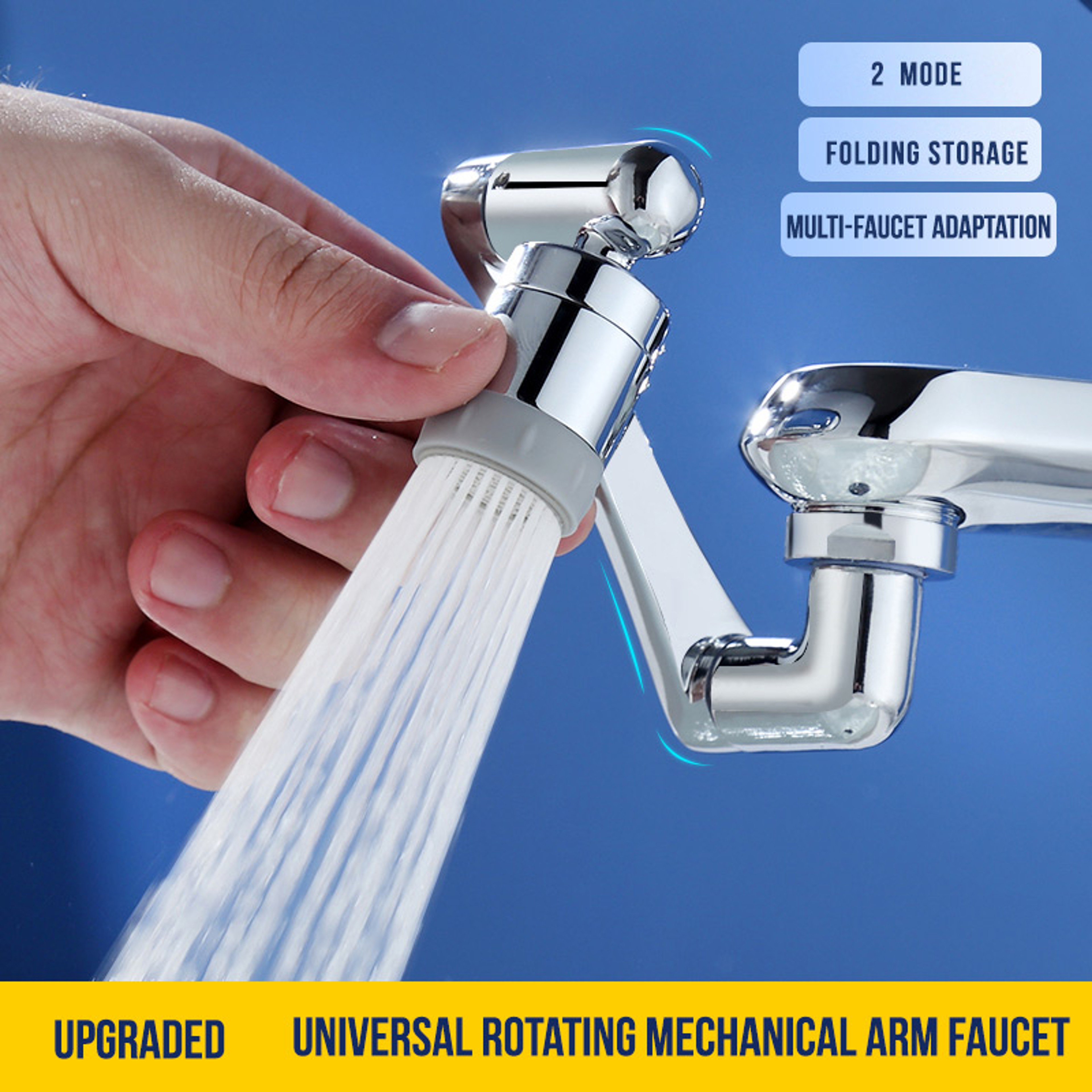 Swivel Extension Faucet Aerator Stainless Steel Water Flow Adapter For Kitchen And Bathroom Sinks 2