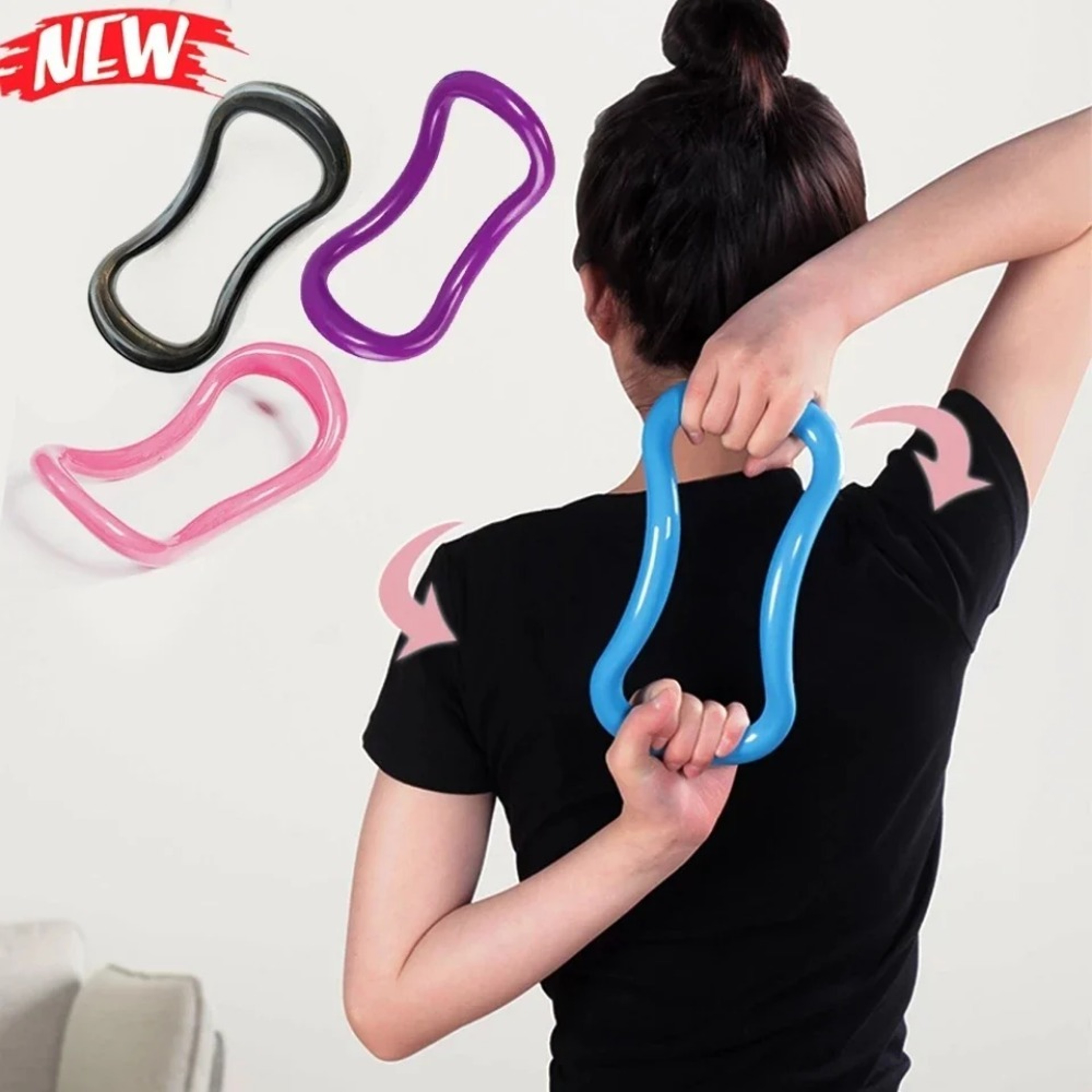 Pilates Stretch Ring For Home Exercise Fascia Massage Support Tool Womens Fitness Equipment 2