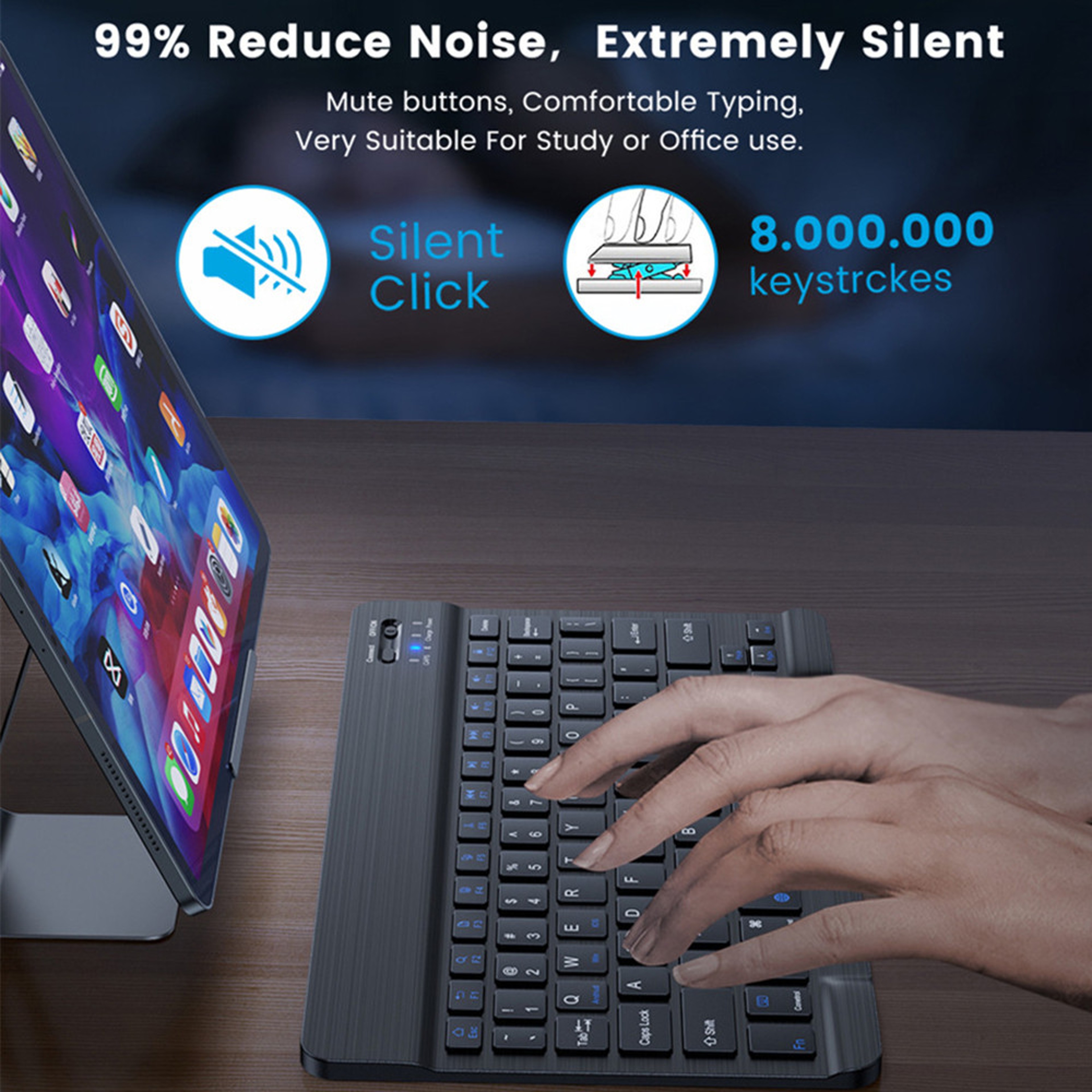 Wireless Bluetooth Keyboard And Mouse For IOS Android Windows Tablets Compatible With All Type Of P 1