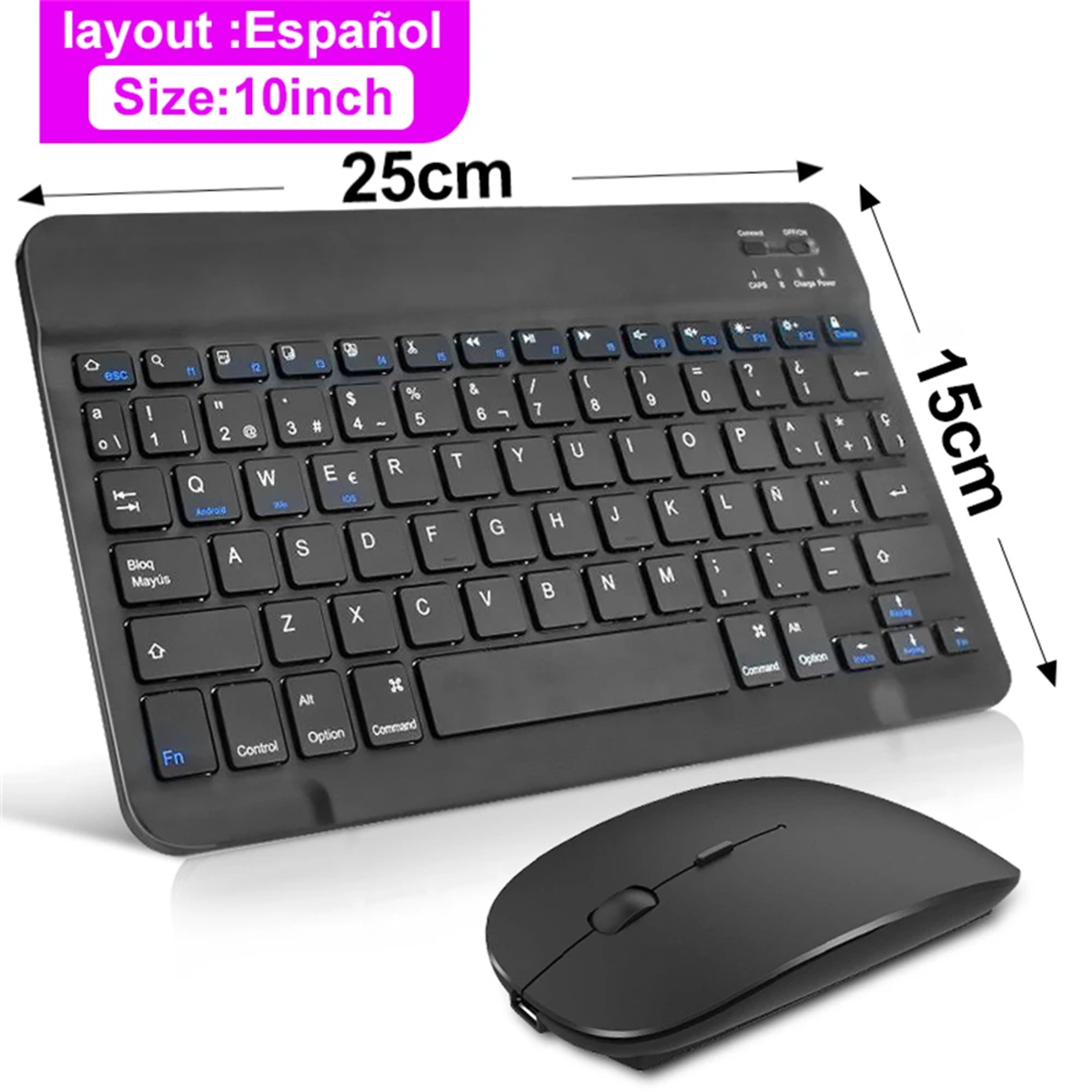 Wireless Bluetooth Keyboard And Mouse For IOS Android Windows Tablets Compatible With All Type Of P 17
