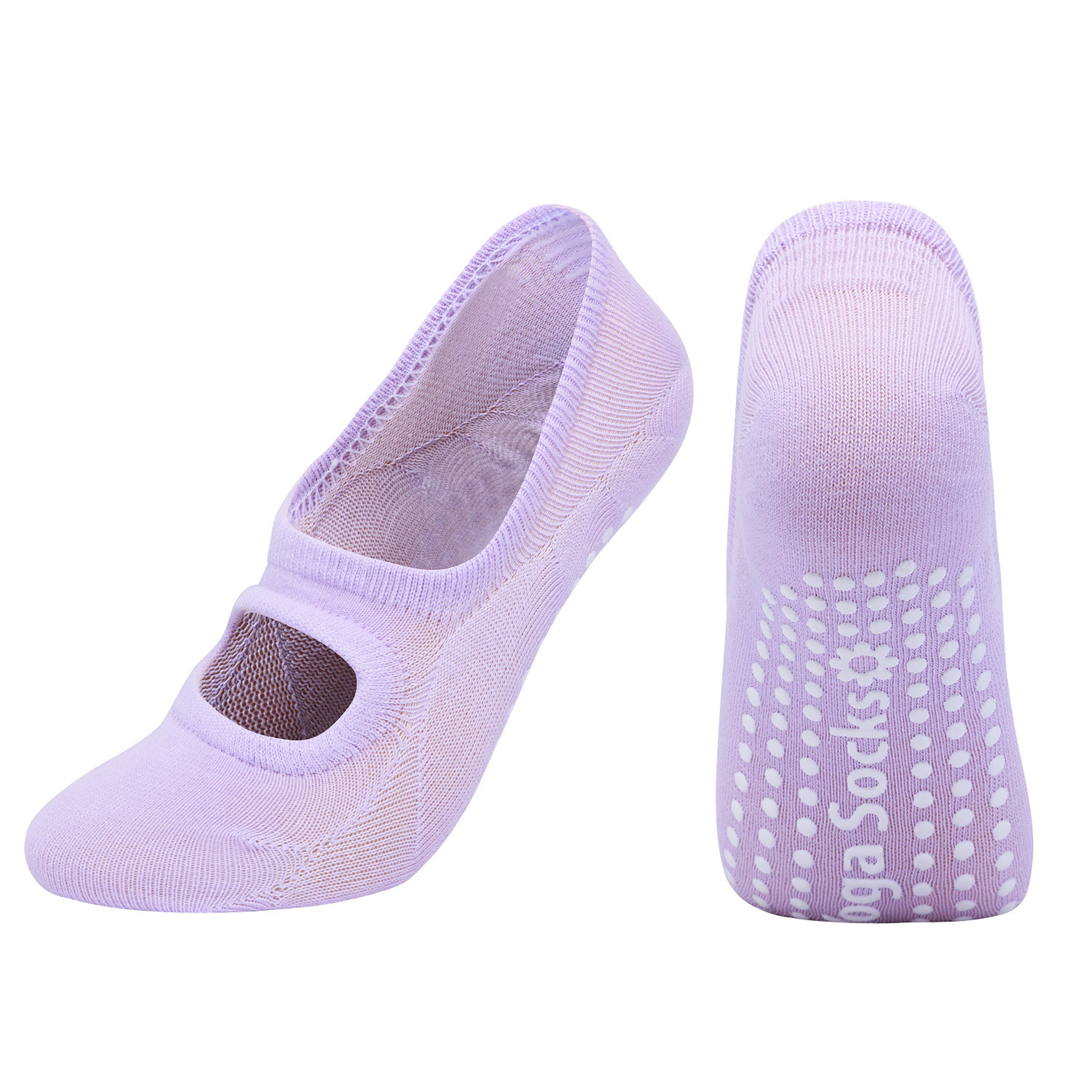 Silicone AntiSlip Backless Yoga Socks Women Pilate Socks Indoor Dance Ballet Fitness Sports Socks F 2
