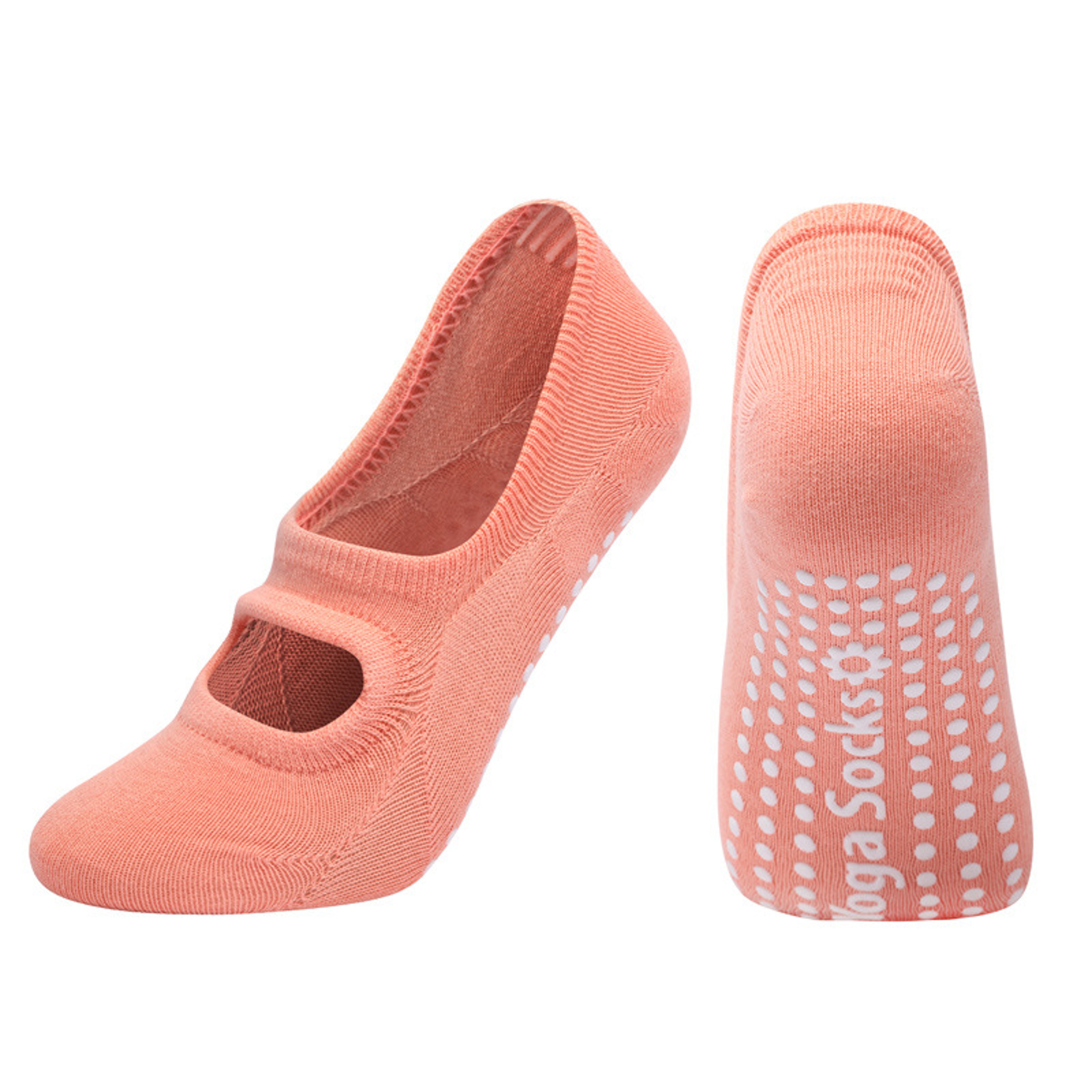 Silicone AntiSlip Backless Yoga Socks Women Pilate Socks Indoor Dance Ballet Fitness Sports Socks F 12