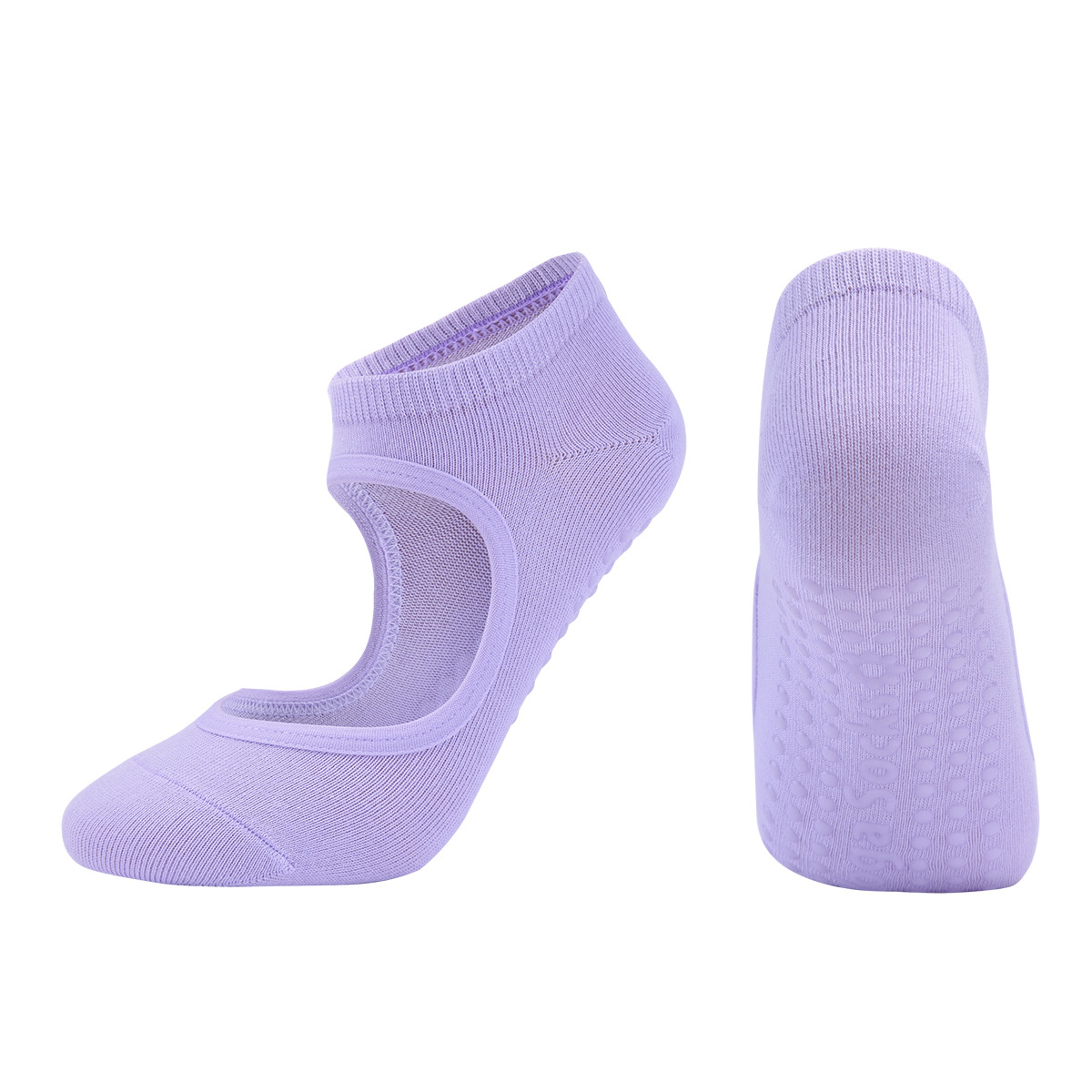 Silicone AntiSlip Backless Yoga Socks Women Pilate Socks Indoor Dance Ballet Fitness Sports Socks F 13