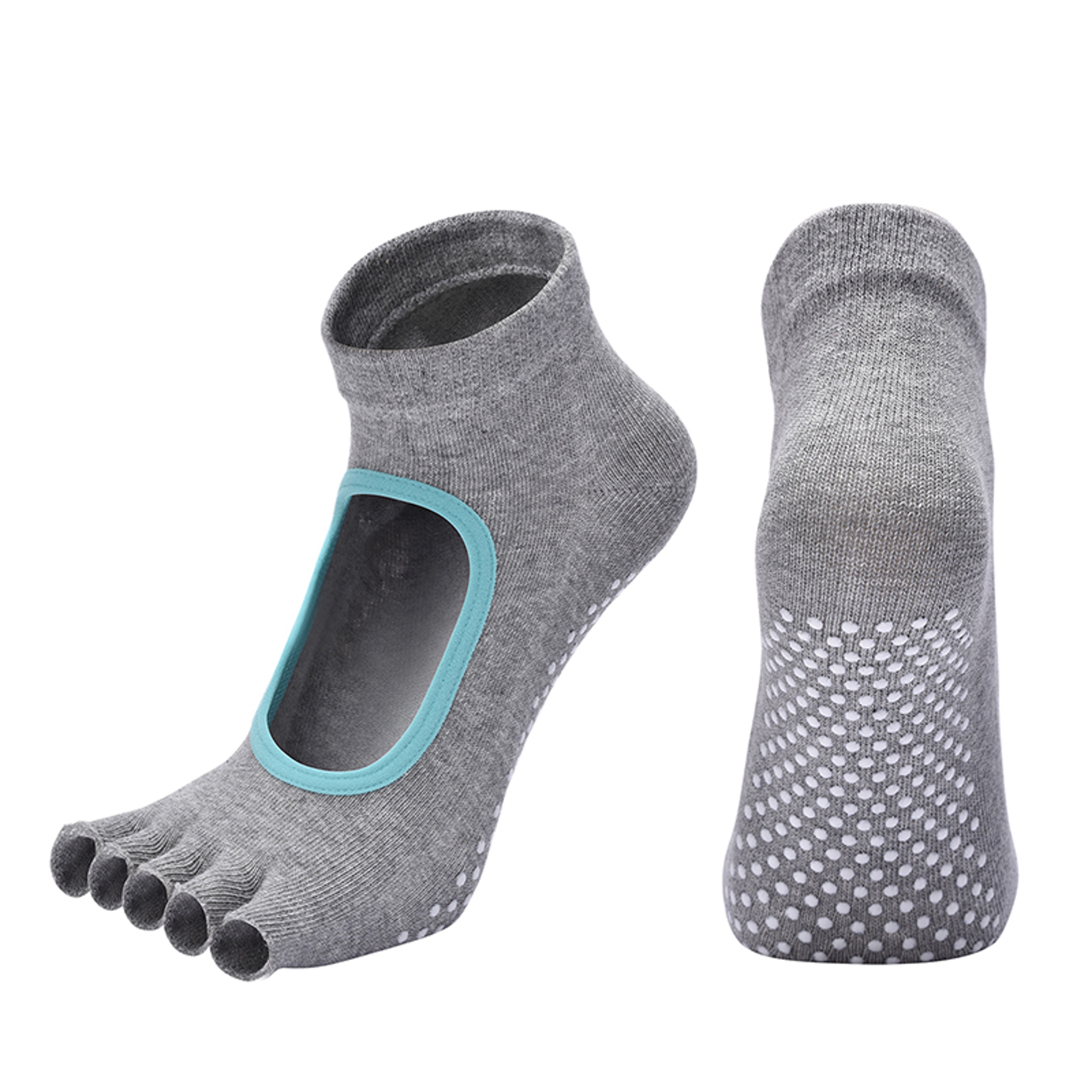 Women Cotton Yoga Backless Socks AntiSlip Silicone Pilates Socks Breathable Gym Fitness Ballet Slip 11