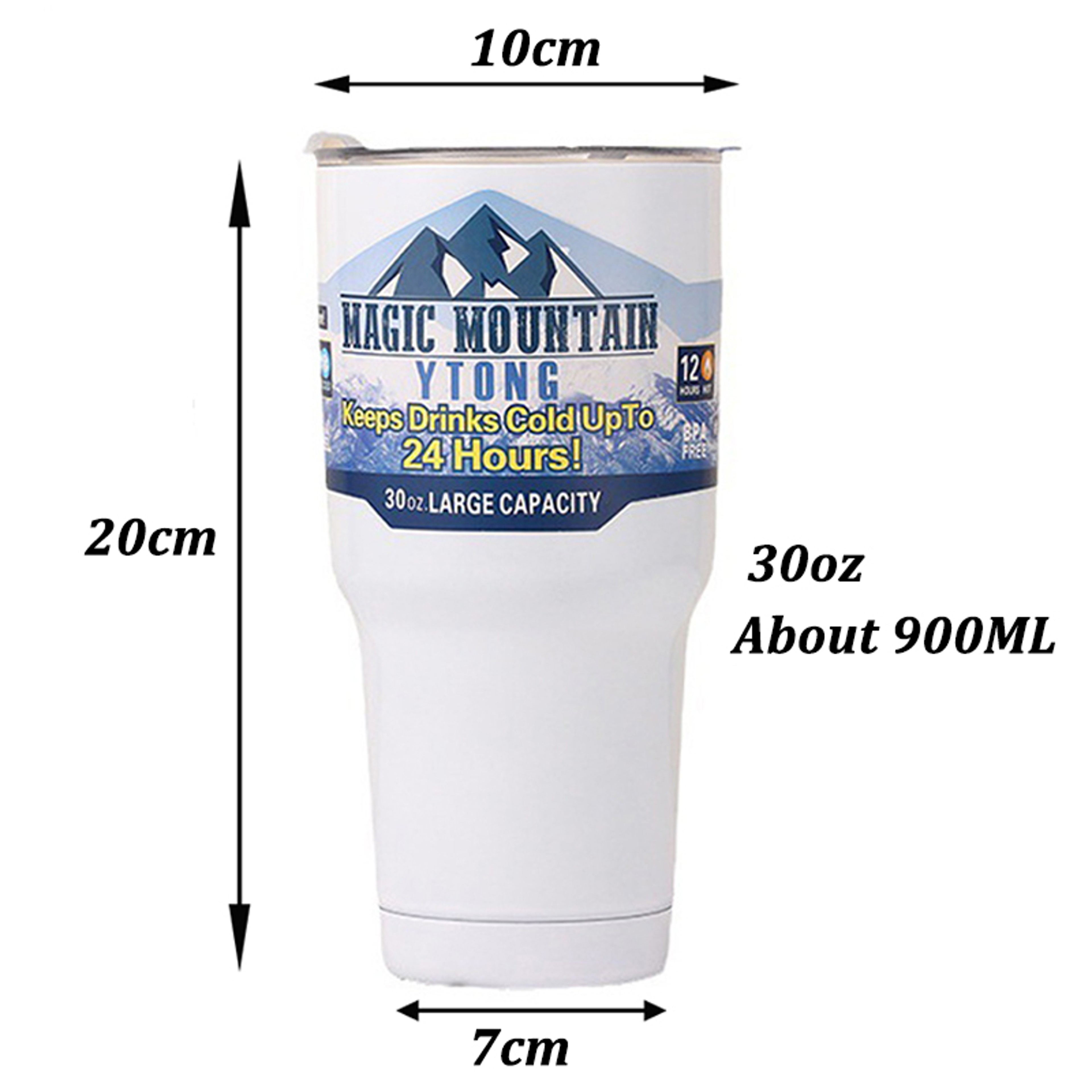 Thermos Cup With Straw Magic Stainless Steel Freeze Insulated Bottle Car Travel Mountain Cup 8