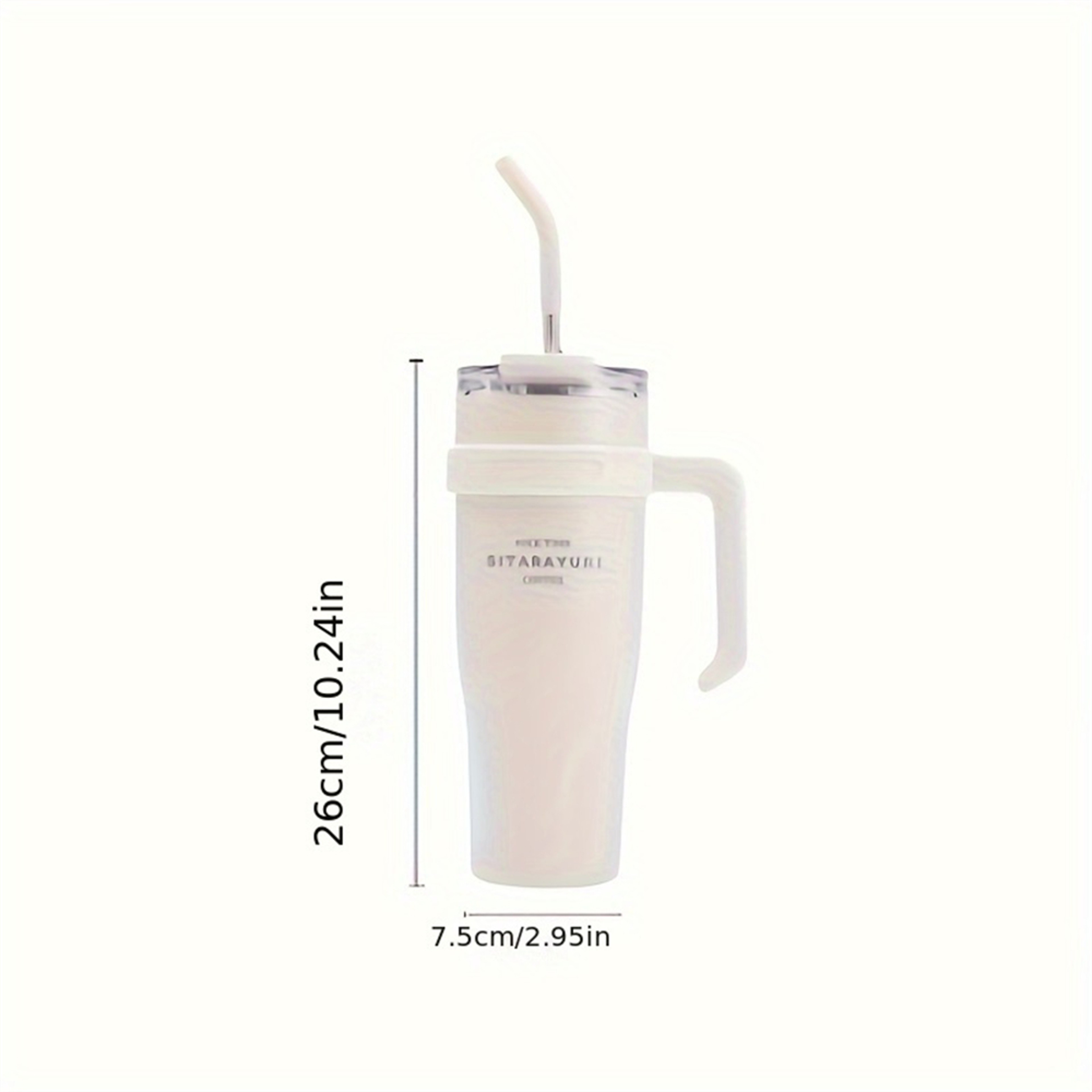 Stainless Steel Ice Tumbler  Insulated Cup With Handle  Straw Keeps Cold Ideal For Coffee  Water In 9