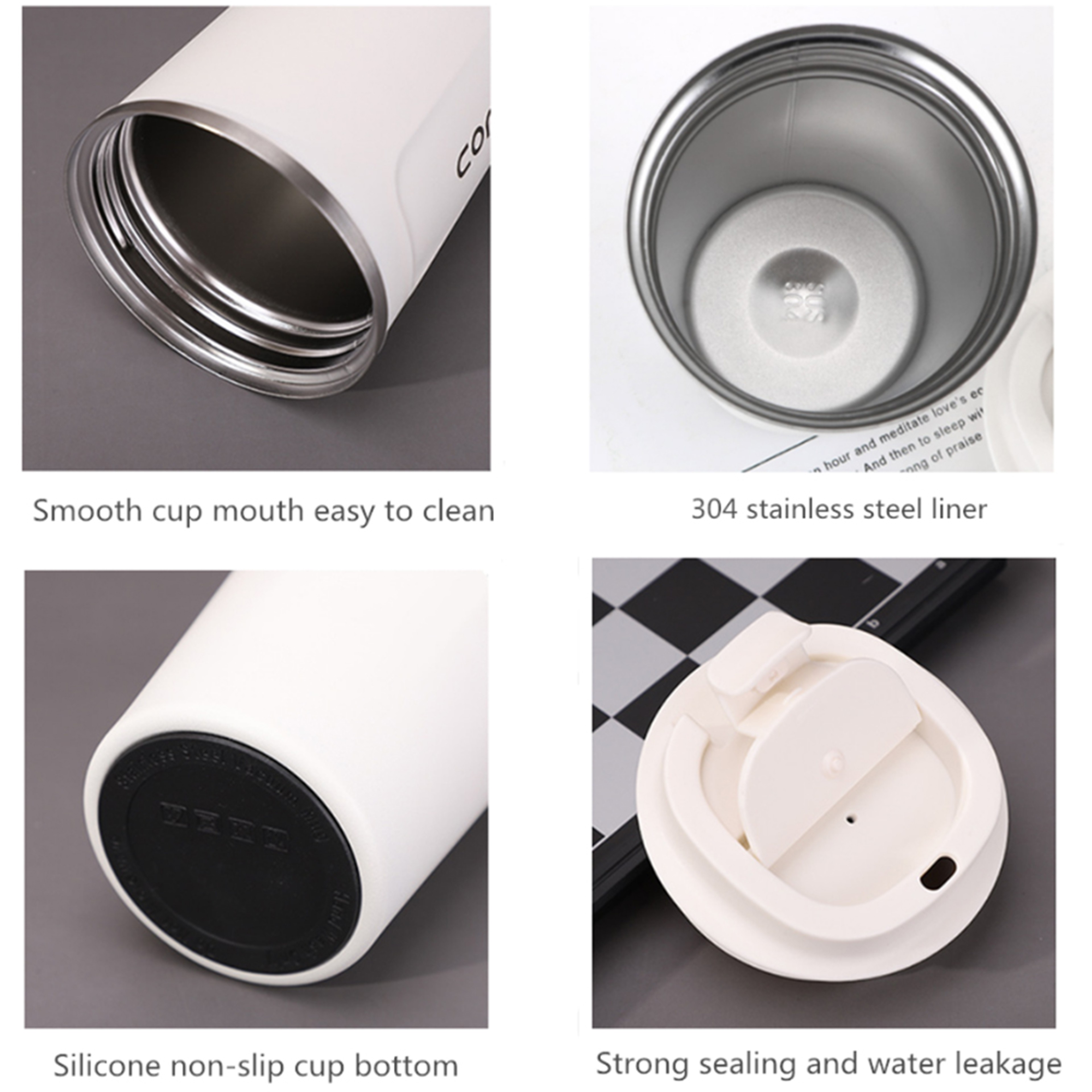Double Stainless Steel Thermo Cafe Coffee Mug LeakProof Travel Thermos Cup Tea Water Mug BPA Free 4