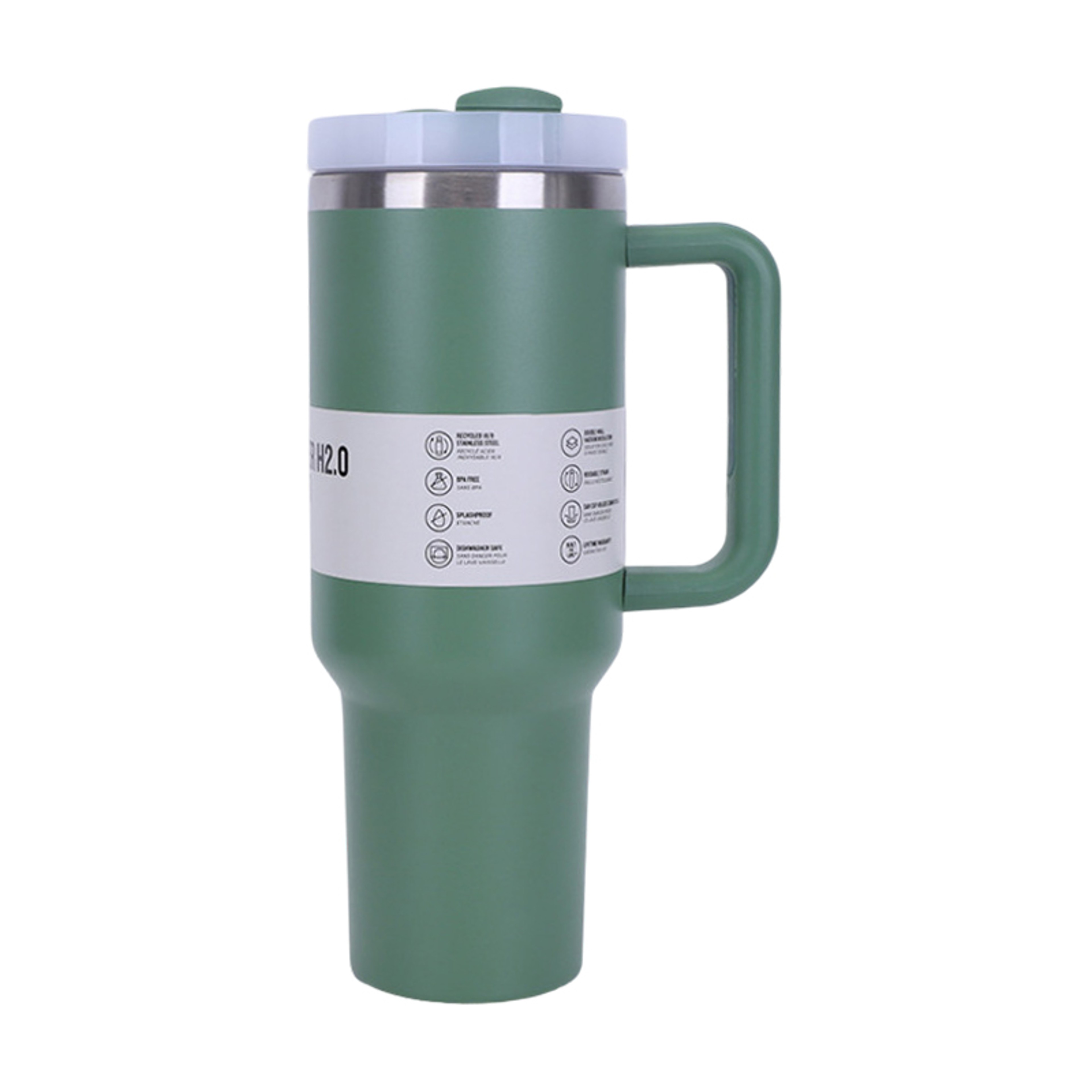 40 OZ Traveler Tumbler Stainless Steel Water Bottle Leak Resistant Vacuum Insulated Mug Lid Portabl 11
