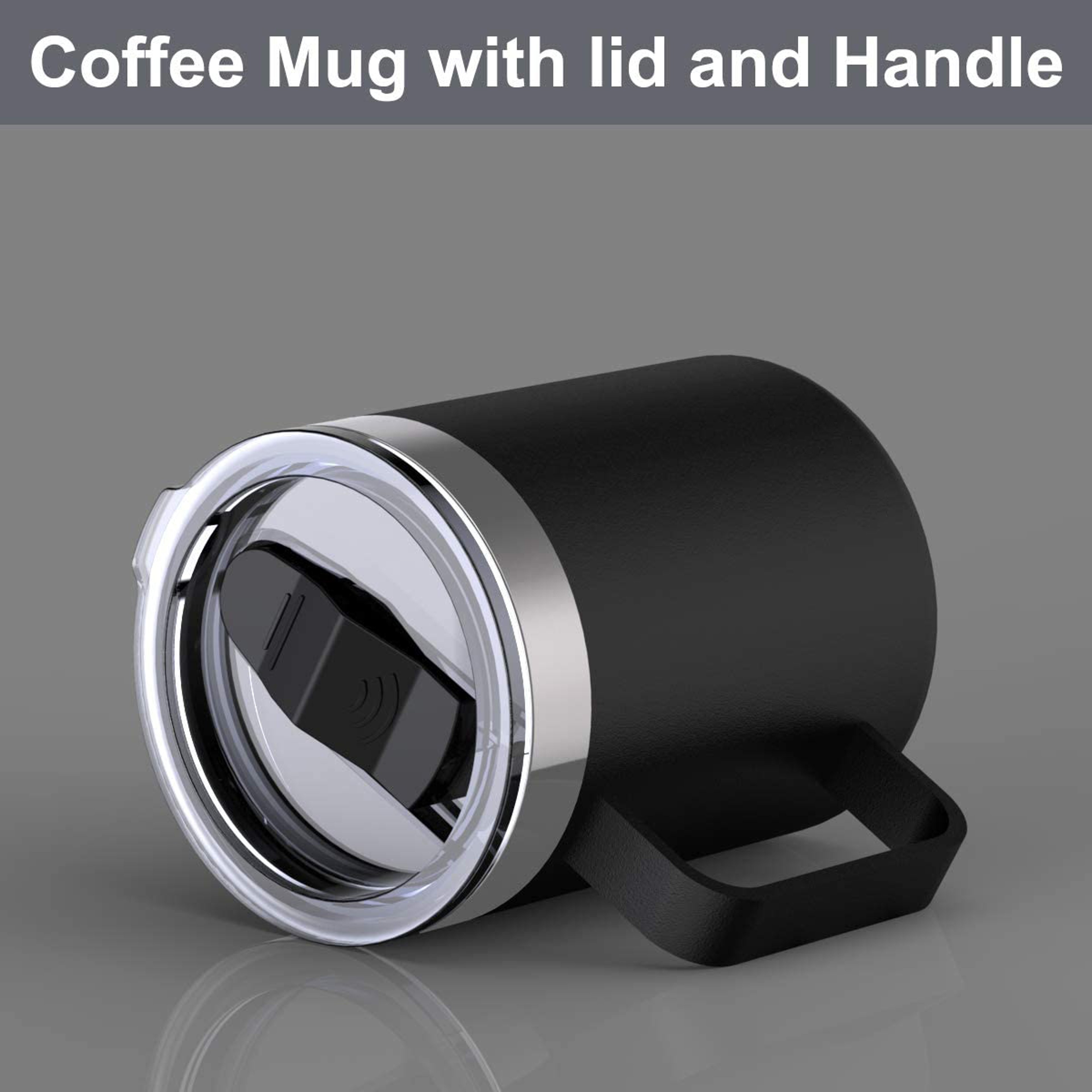 Stainless Steel Coffee Mug LeakProof Thermos Insulated Travel Mug With Handle Thermal Vacuum Flask 4