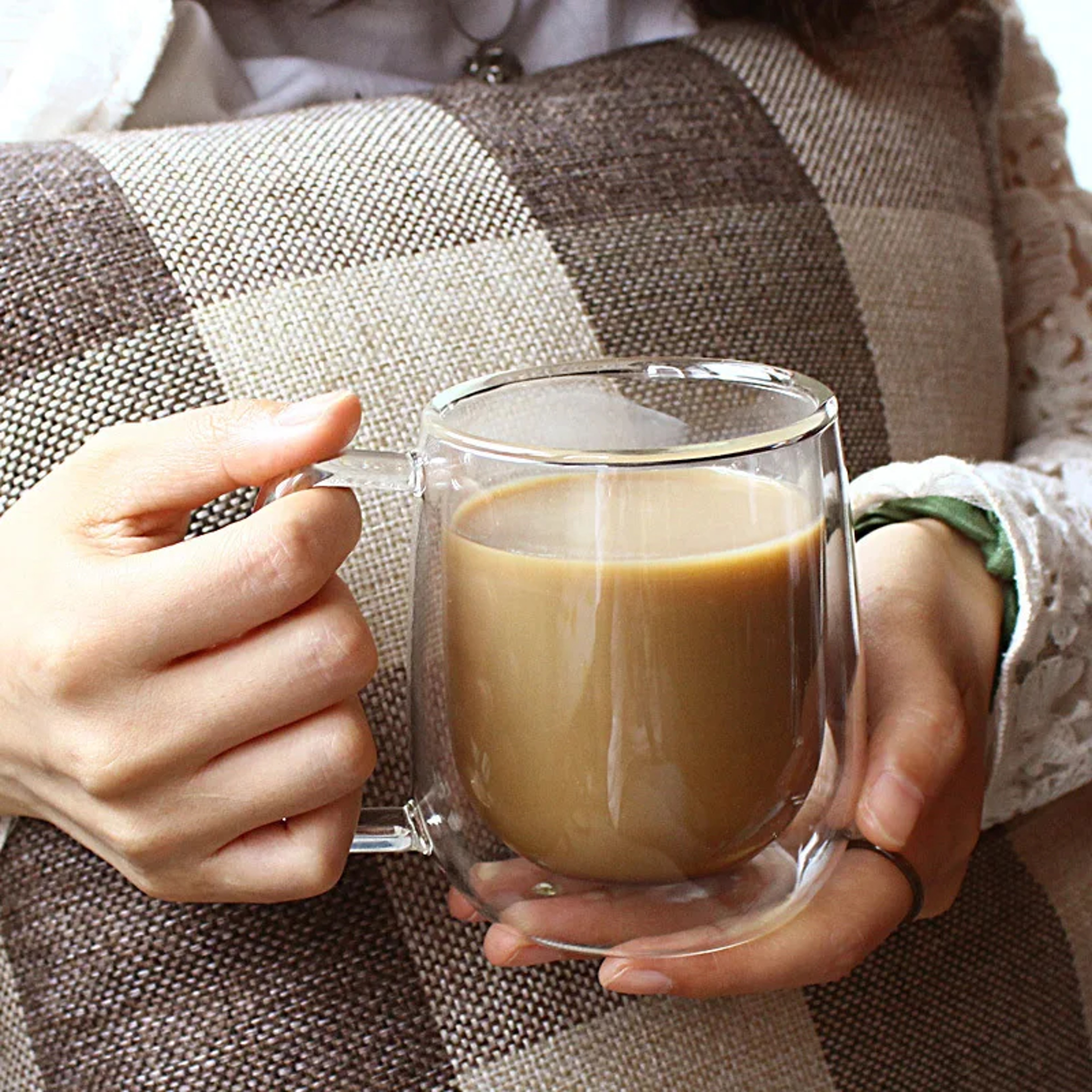 Transparent Glass Coffee Cup For Milk Whiskey Tea Beer Double Wall Heat Resistant Cocktail Vodka Wi 2