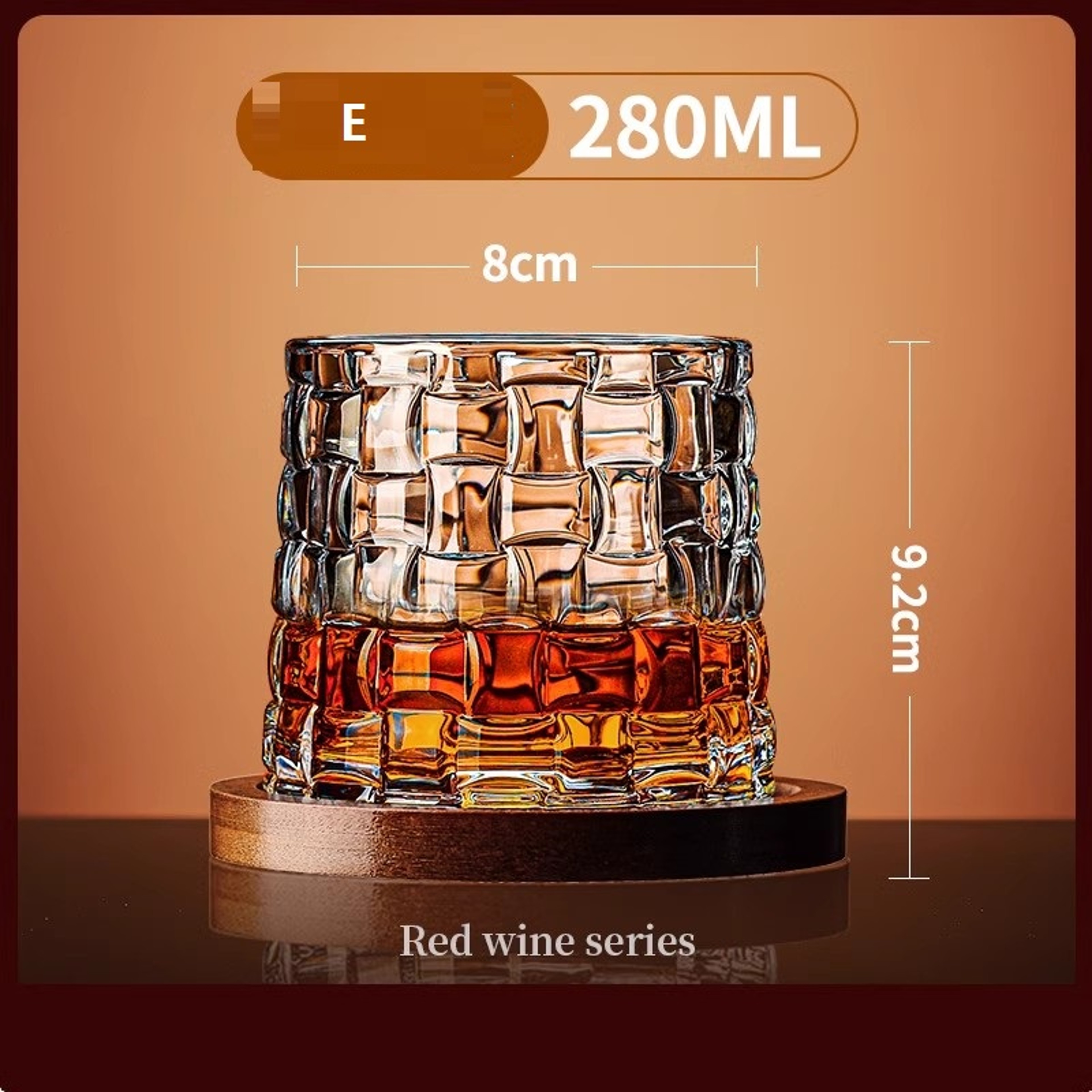 Crystal Whiskey Glasses Rotating Spinning Tumbler Whiskey Glass With Base Wine Brandy Glass Cup Dri 9