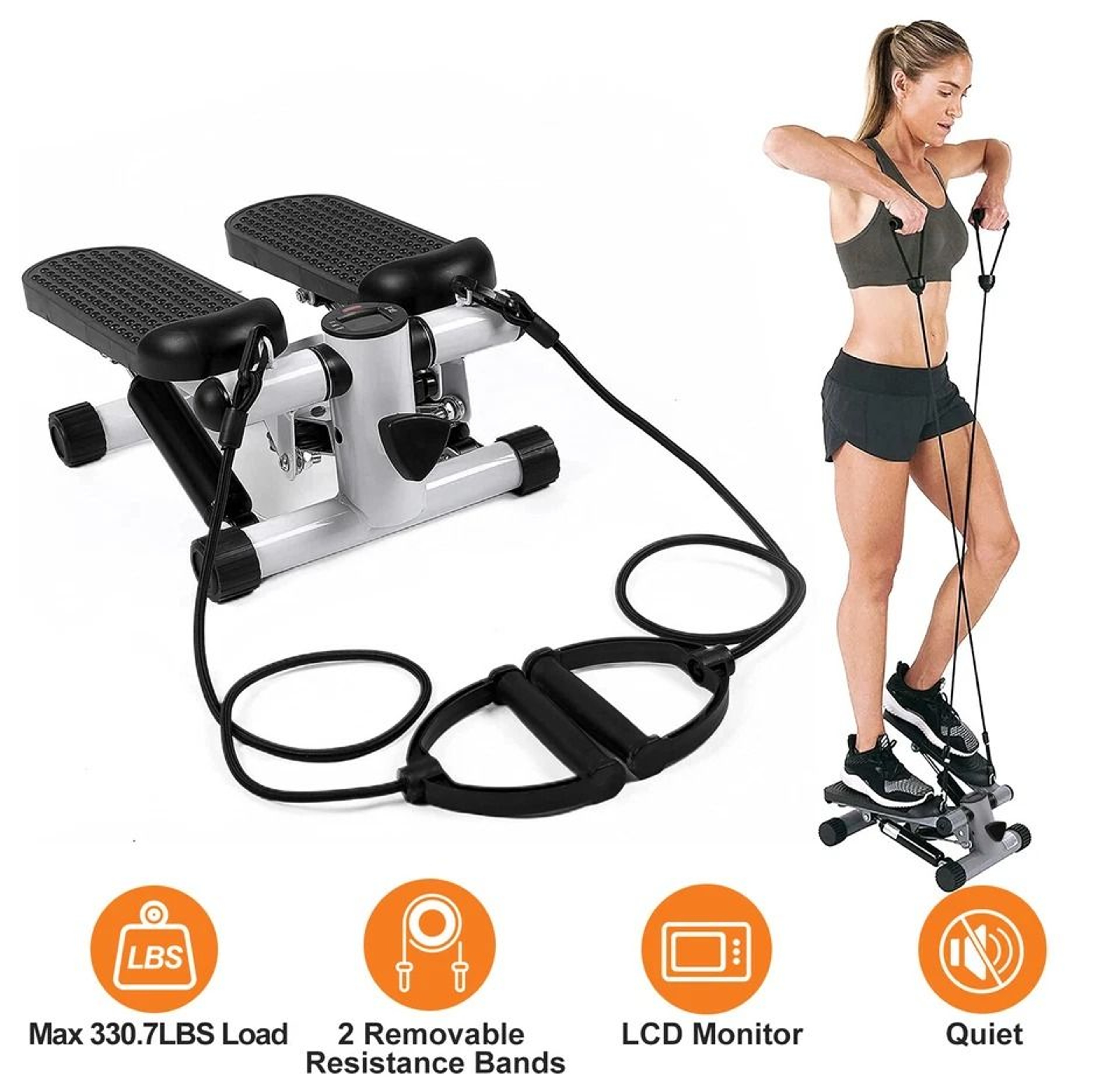 Mini Stepper For Weight Loss Full Body Workout With LCD Monitor Portable Stair Stepper Exercise Equ 9