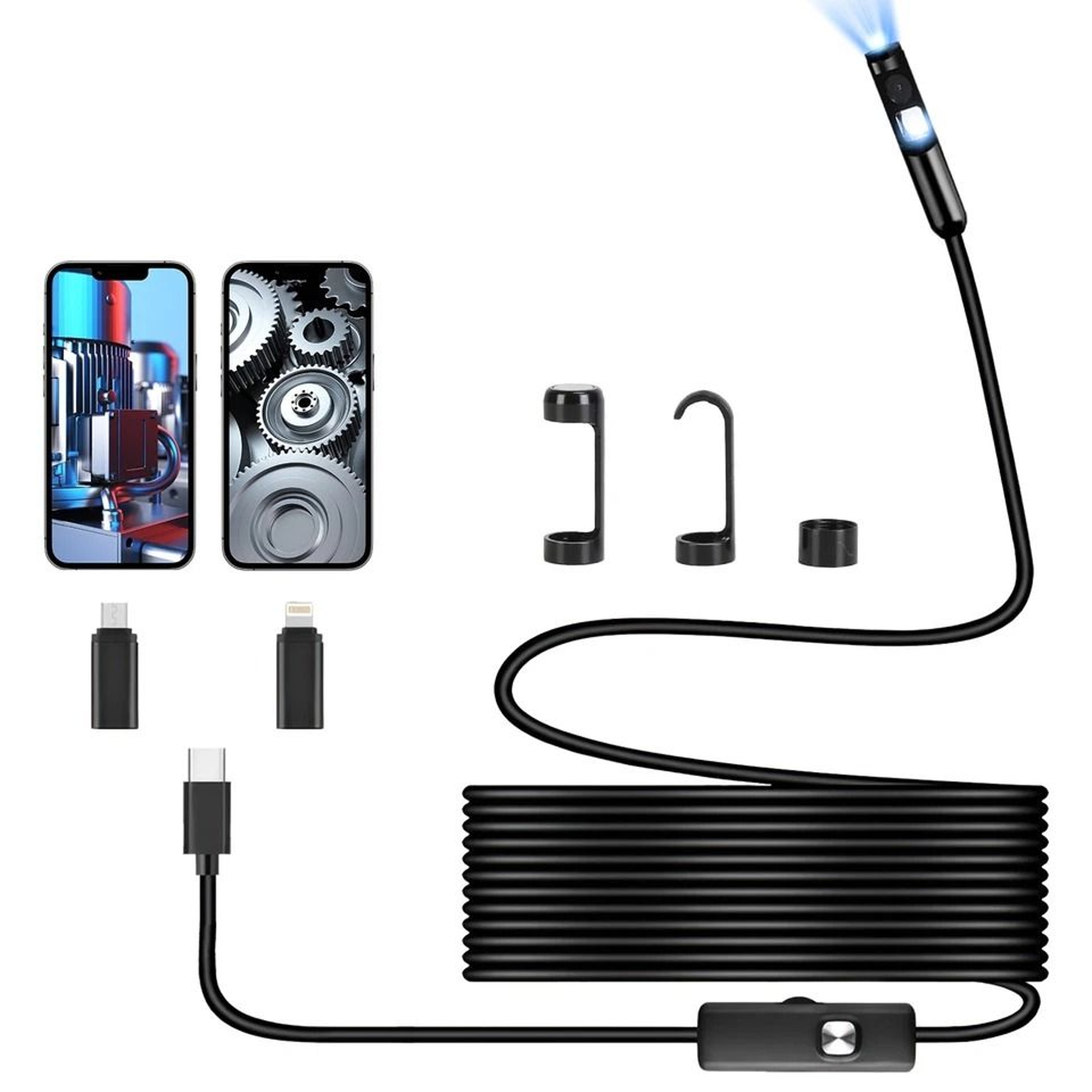 Endoscope Camera Inspection Tool With APP Control Waterproof Borescope For Engine Spark Plug  Pipe  3