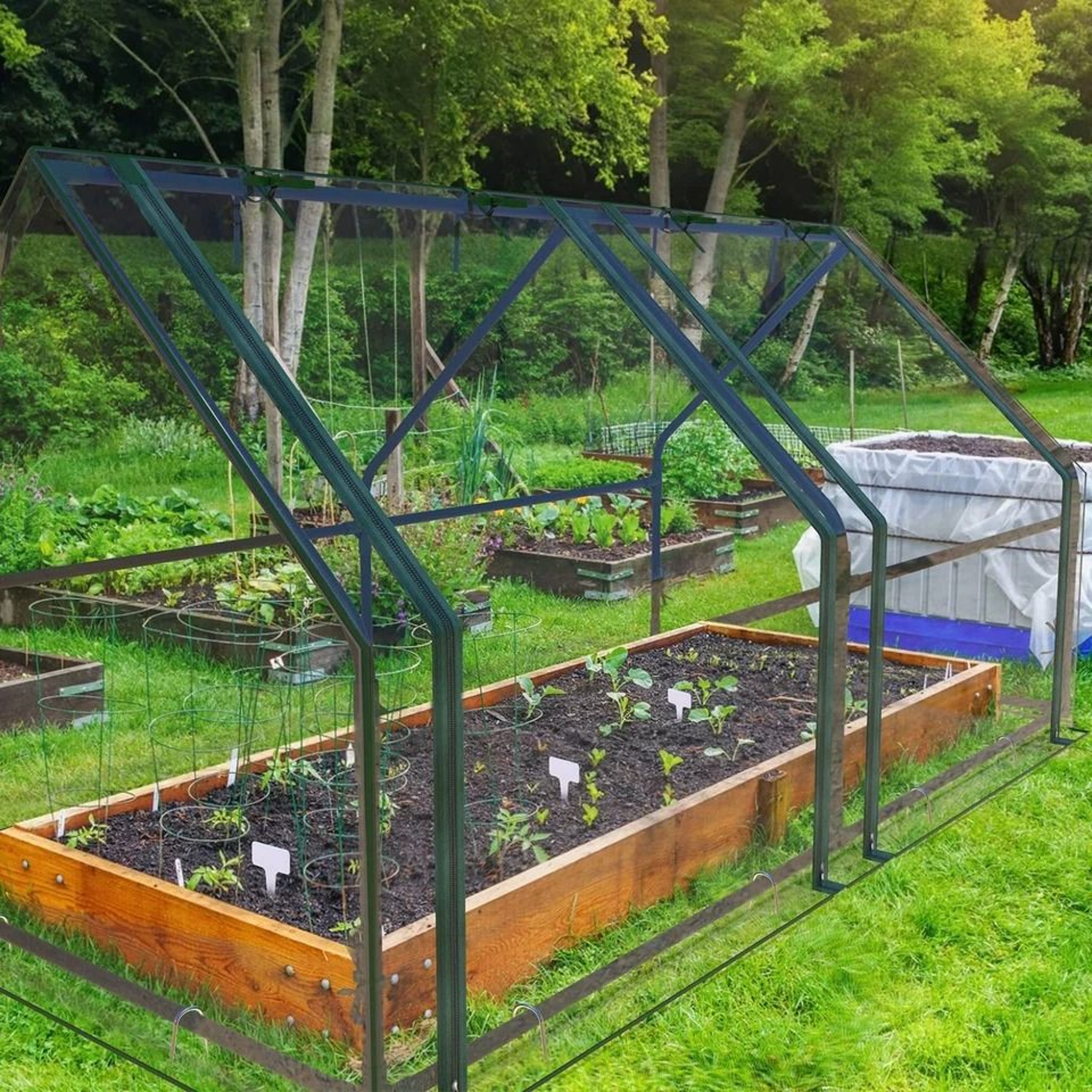 Outdoor Mini Greenhouse With Zipper Portable PVC Hot House For Plants Waterproof UVProof Outdoor Gr 2