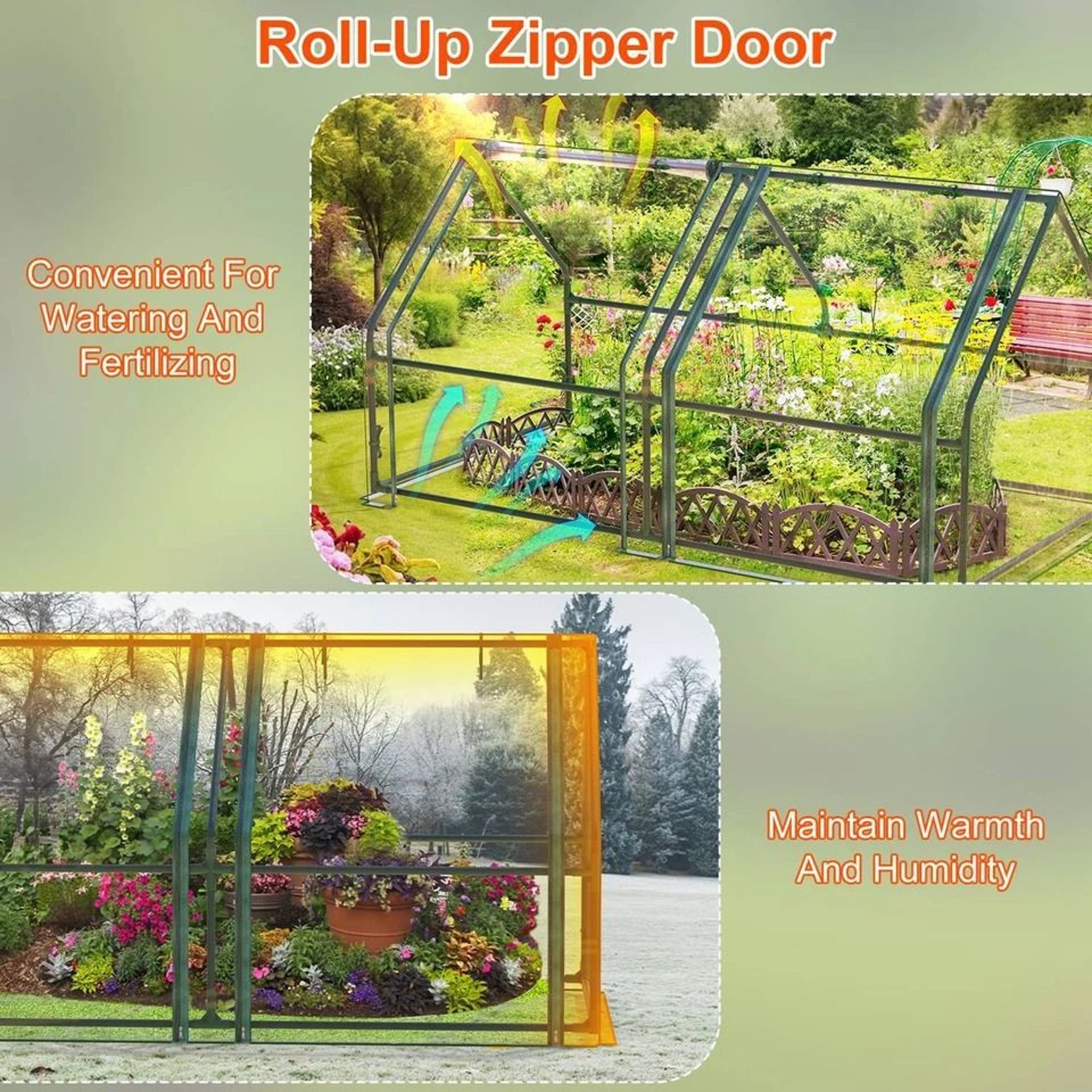Outdoor Mini Greenhouse With Zipper Portable PVC Hot House For Plants Waterproof UVProof Outdoor Gr 5
