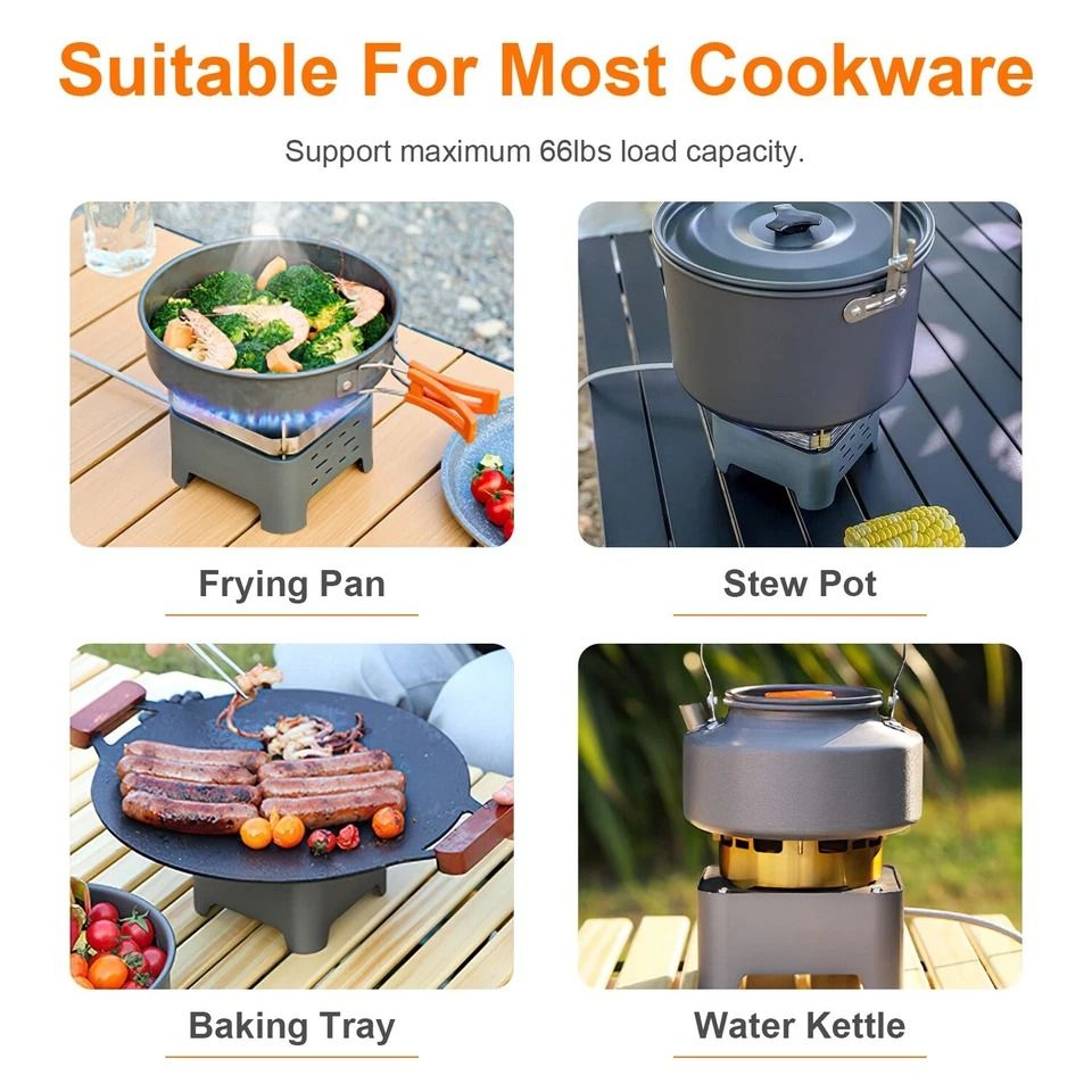 Portable Camping Stove Burner Windproof Compact For Backpacking Picnic Burner Cassette 4