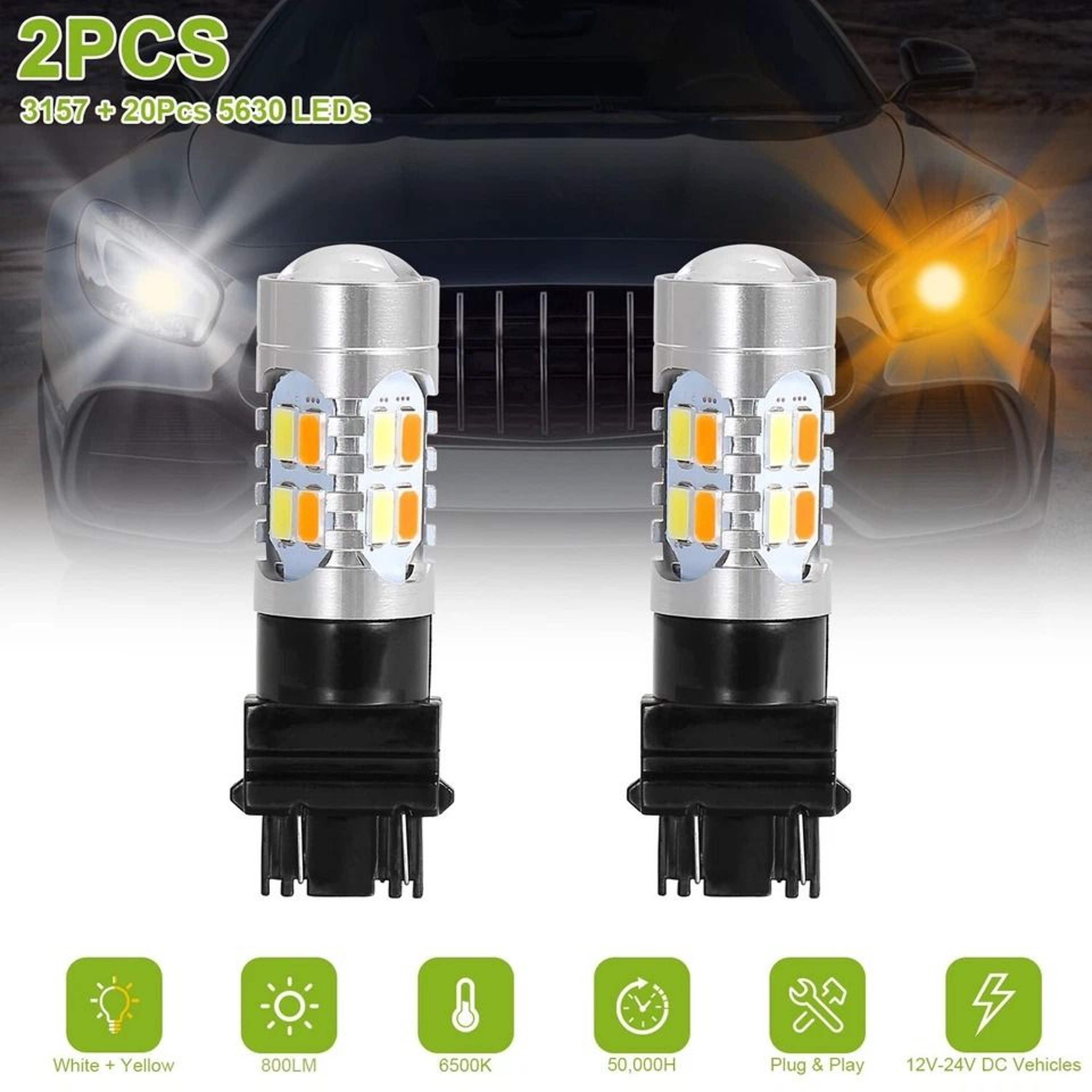 Turn Signal Parking Light Bulbs LED Load Resistors LED Light 8