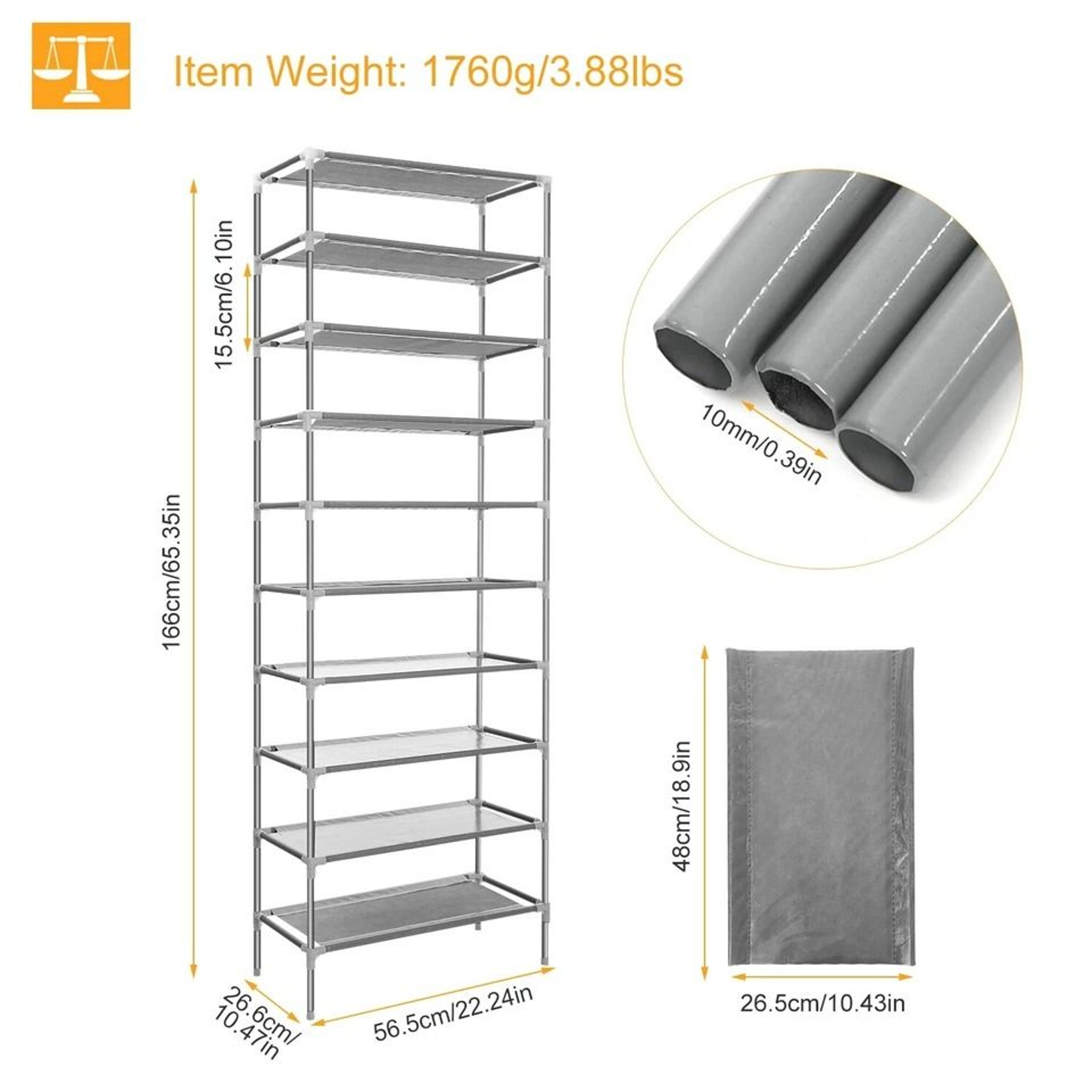 Shoe Shelf OrganizerTier Storage Rack For Entryway Closet Mudroom Adjustable Shoe Holder With Detac 2