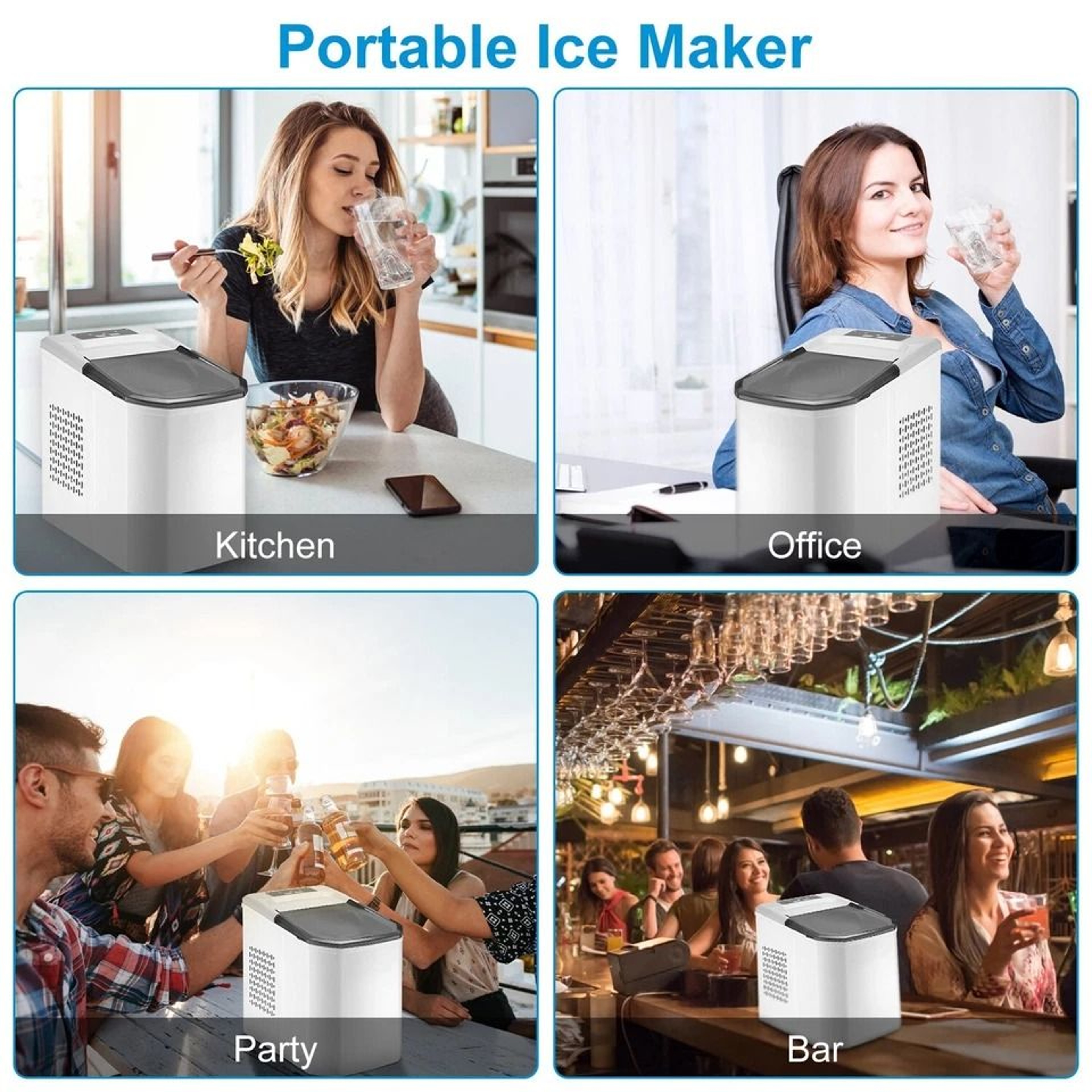 Fast Ice Making Electric Countertop Ice Maker Daily Capacity SelfCleaning Ice Maker Portable Ice Ma 5