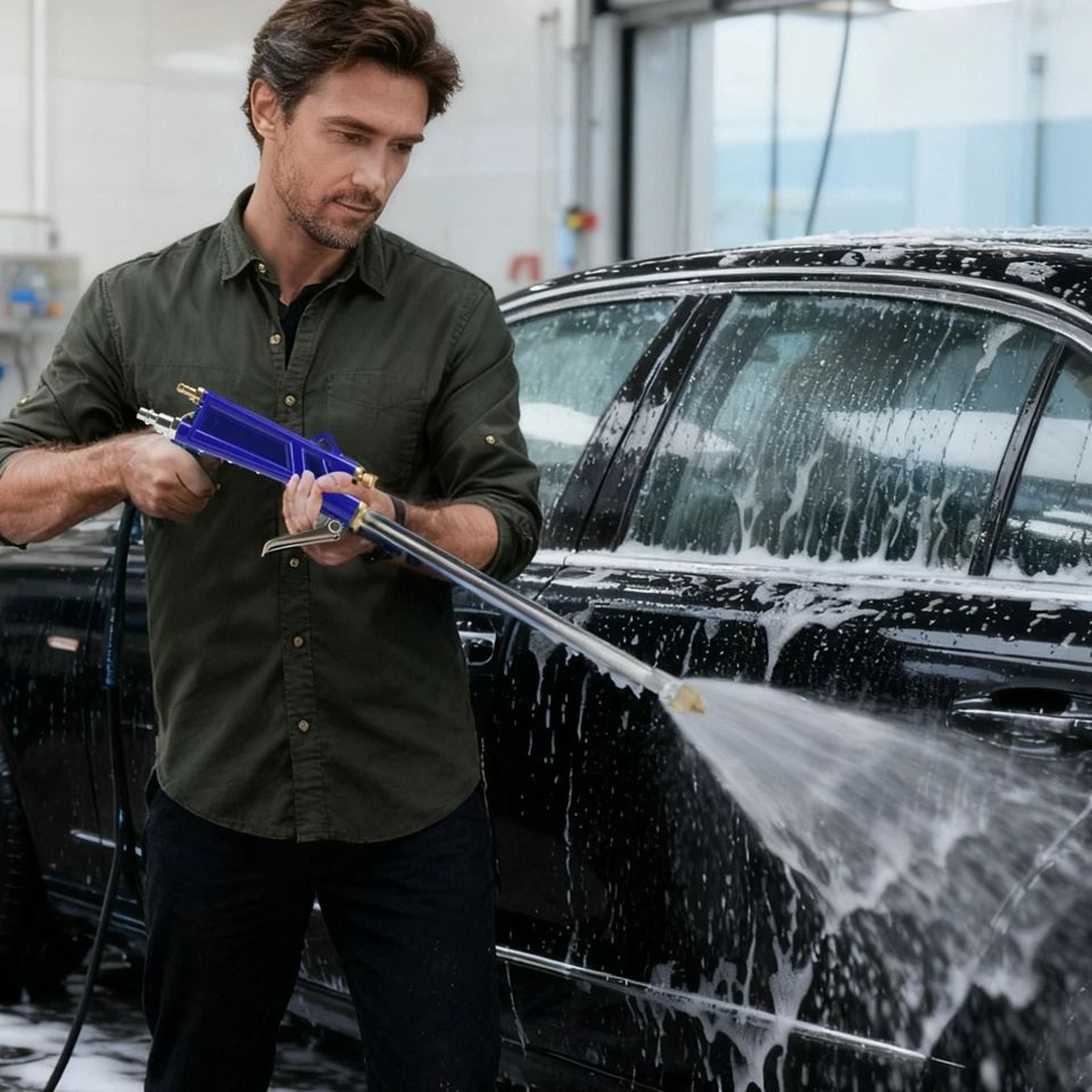 HighPressure Air Blow Gun Engine Cleaner Hose Pneumatic Tool Automotive Degreaser Spray For Cleanin 0