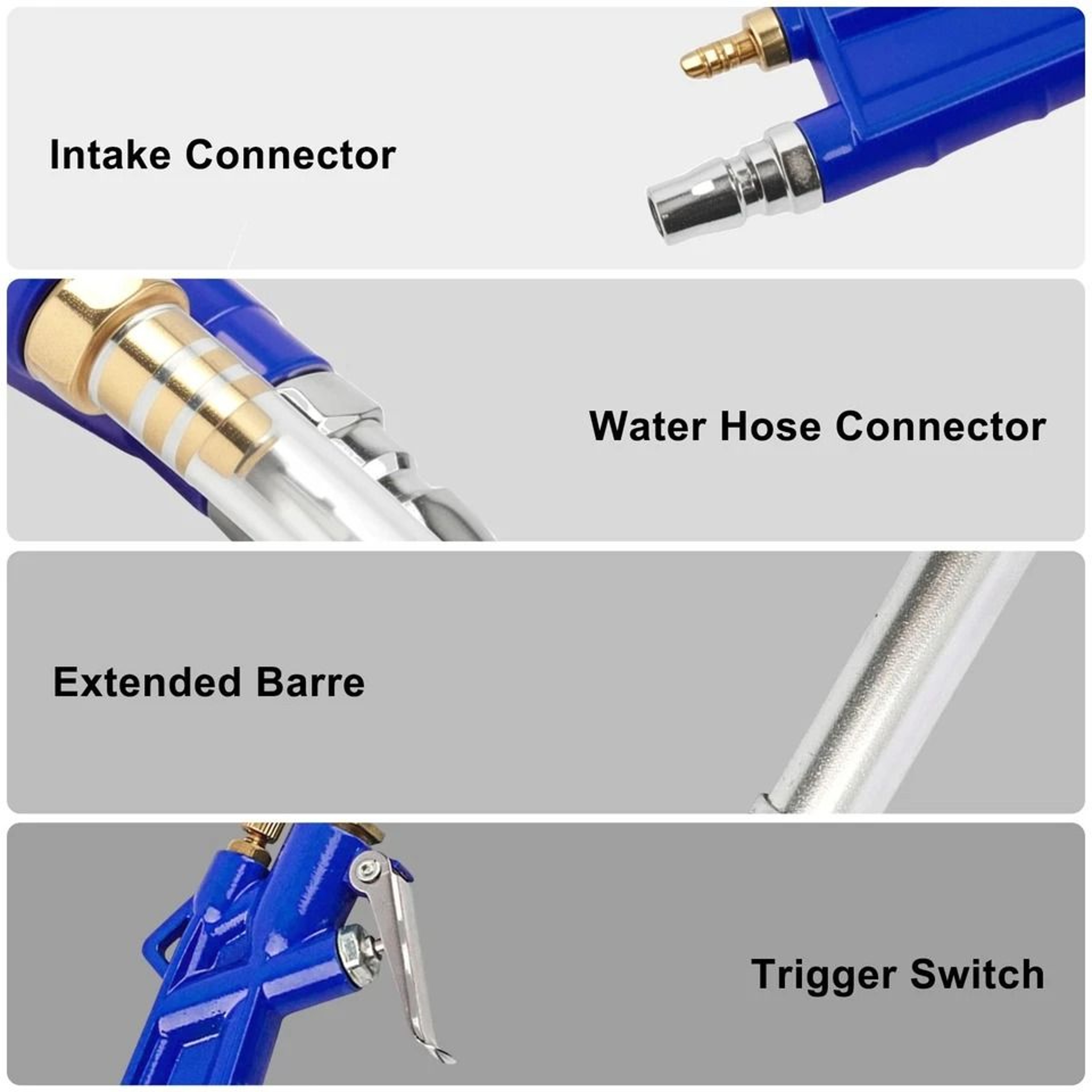 HighPressure Air Blow Gun Engine Cleaner Hose Pneumatic Tool Automotive Degreaser Spray For Cleanin 5