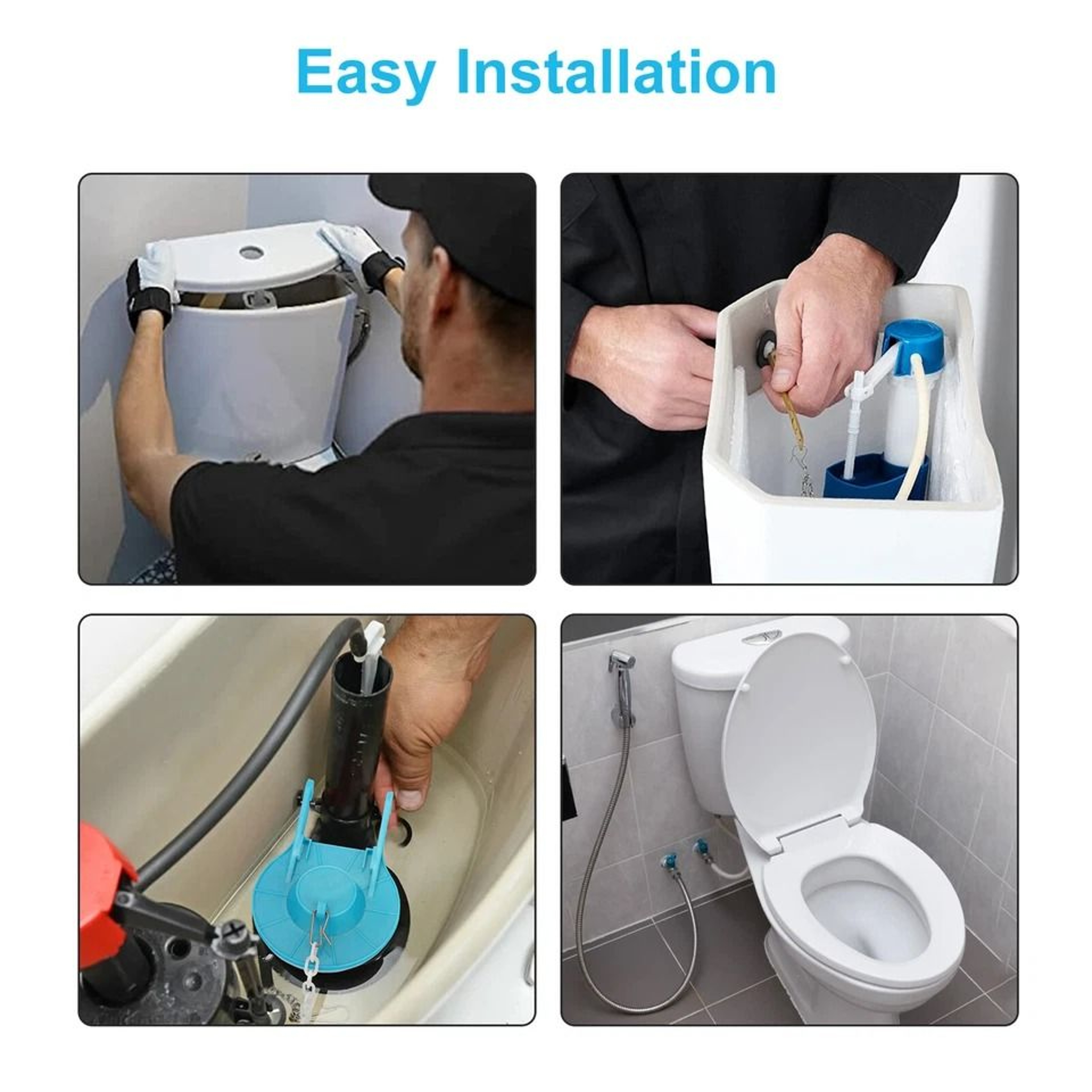 Ultra High Performance Toilet Flapper Universal Kit For 2Inch Flush Valves Silicone Design Prevents 4