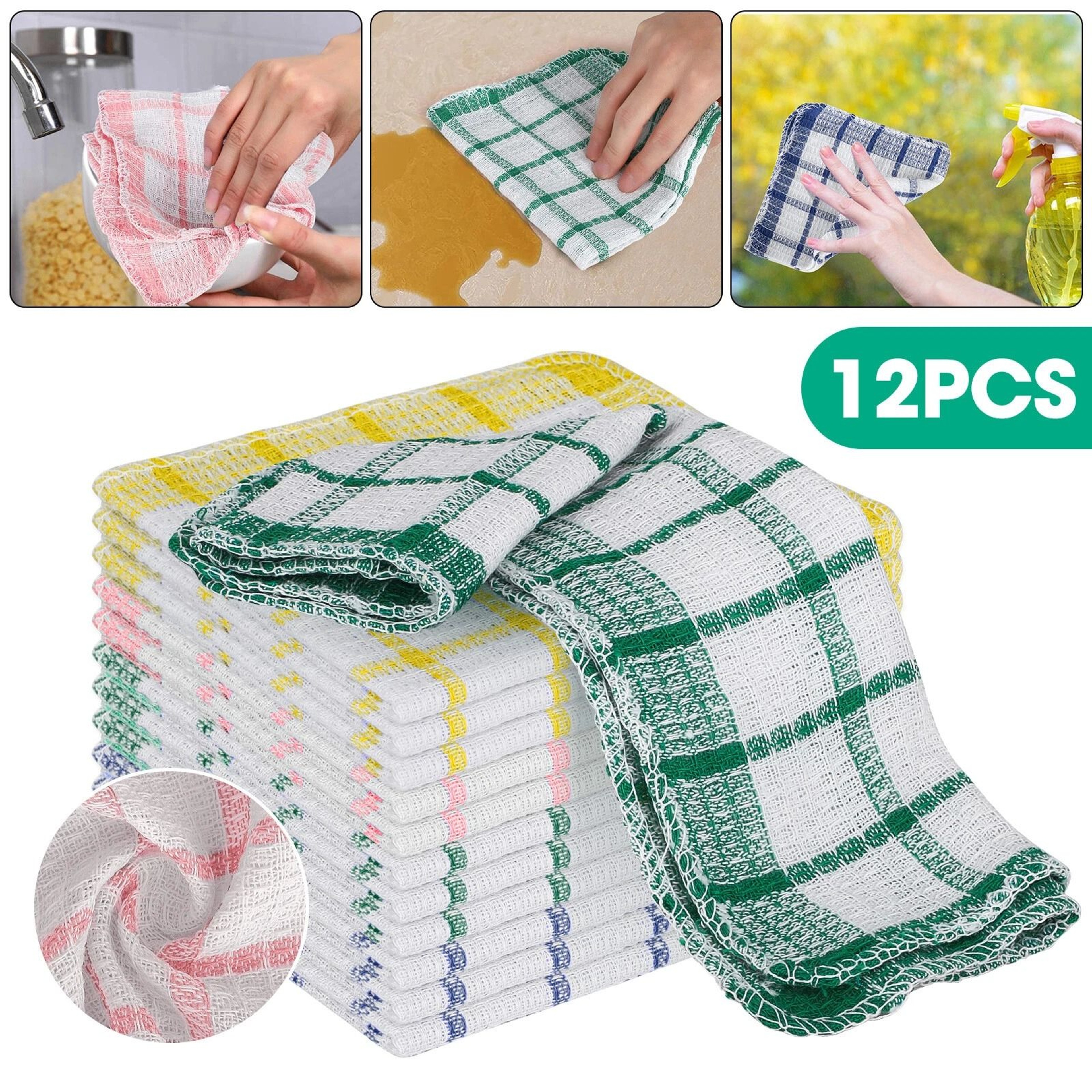 Cotton Dish Cloths Super Absorbent Cleaning Towels MultiPurpose Washing Rags Soft And Durable Kitch 2
