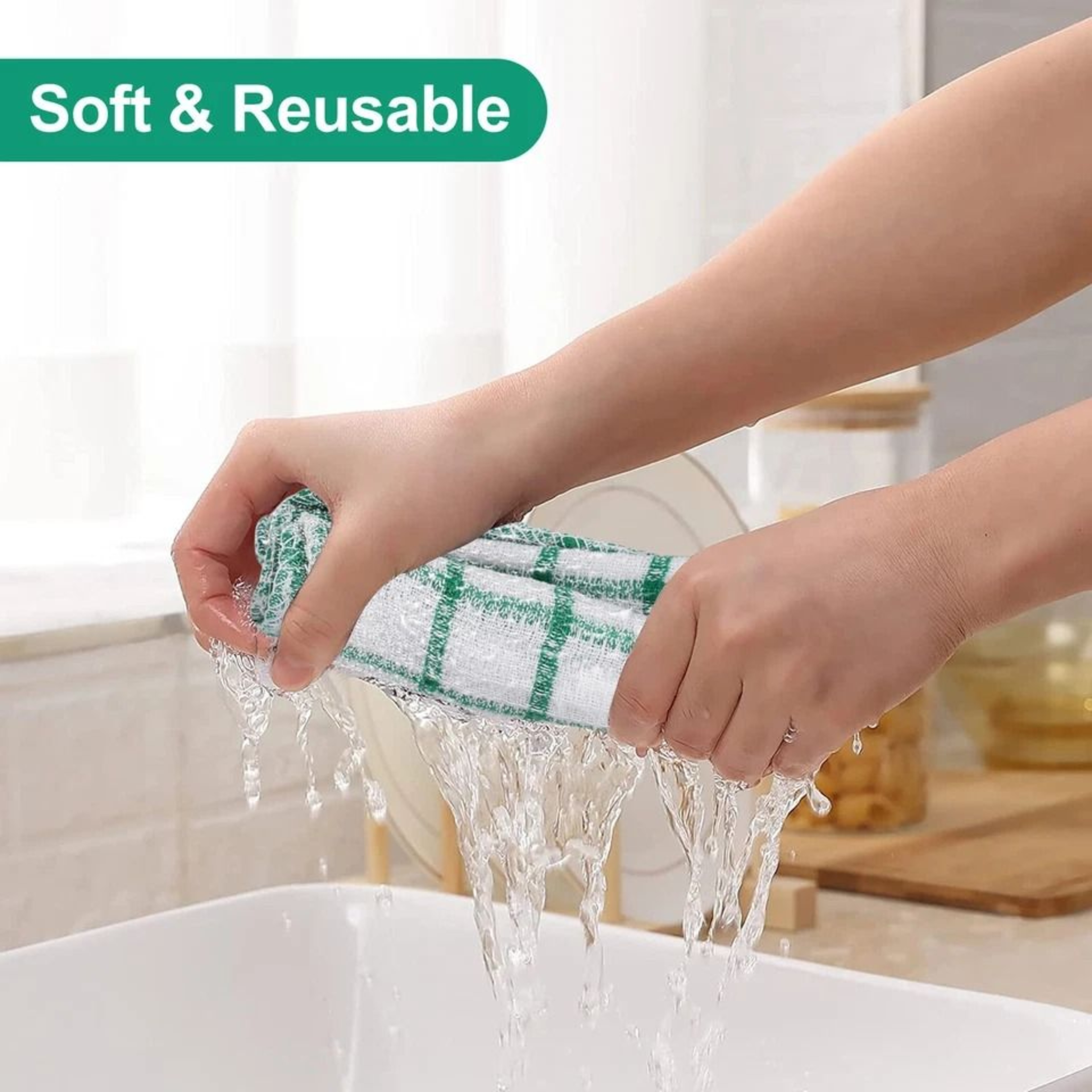 Cotton Dish Cloths Super Absorbent Cleaning Towels MultiPurpose Washing Rags Soft And Durable Kitch 7
