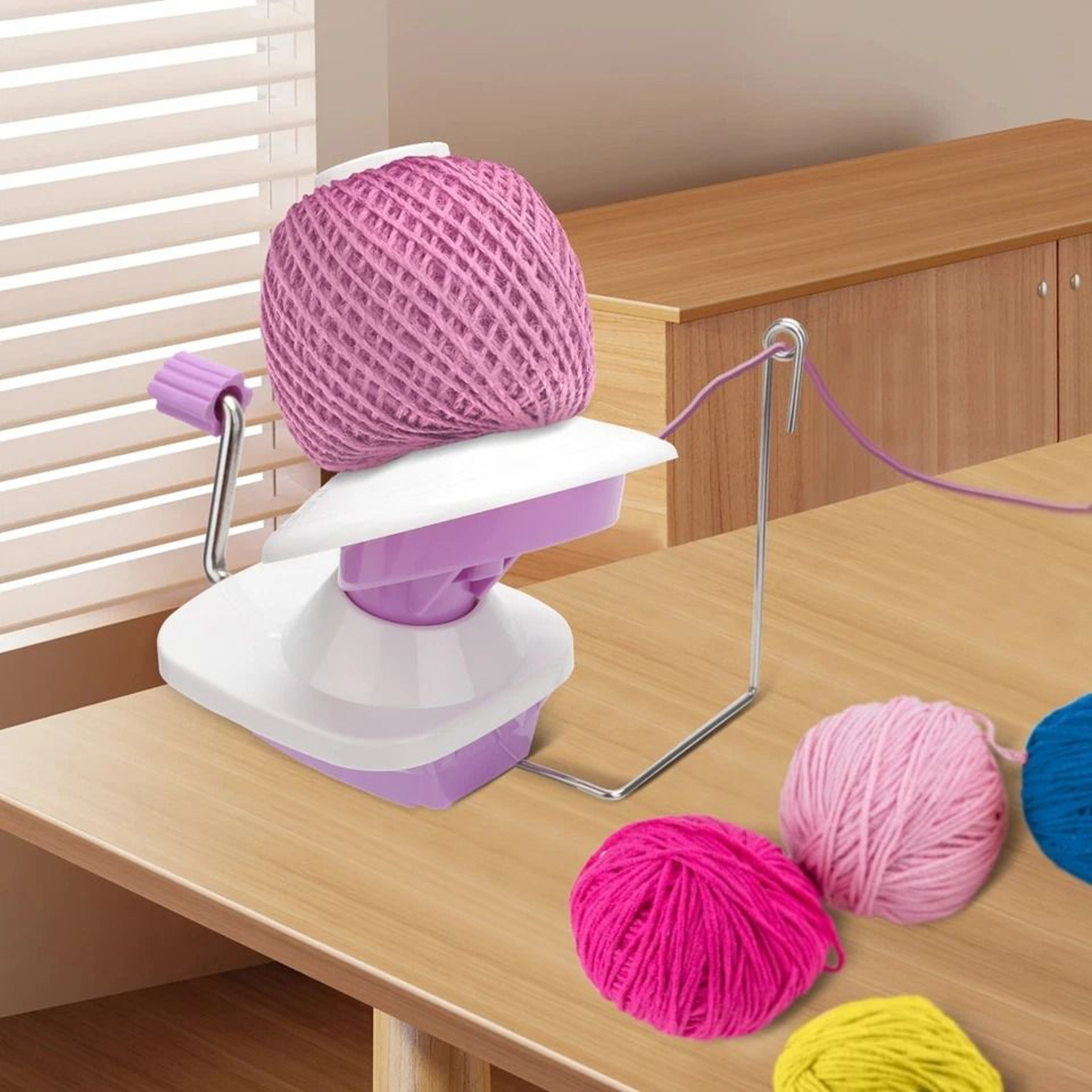 Hand Operated Yarn Winder Manual Yarn Ball Organizer For Home Knitting And Crocheting Projects Dura 3