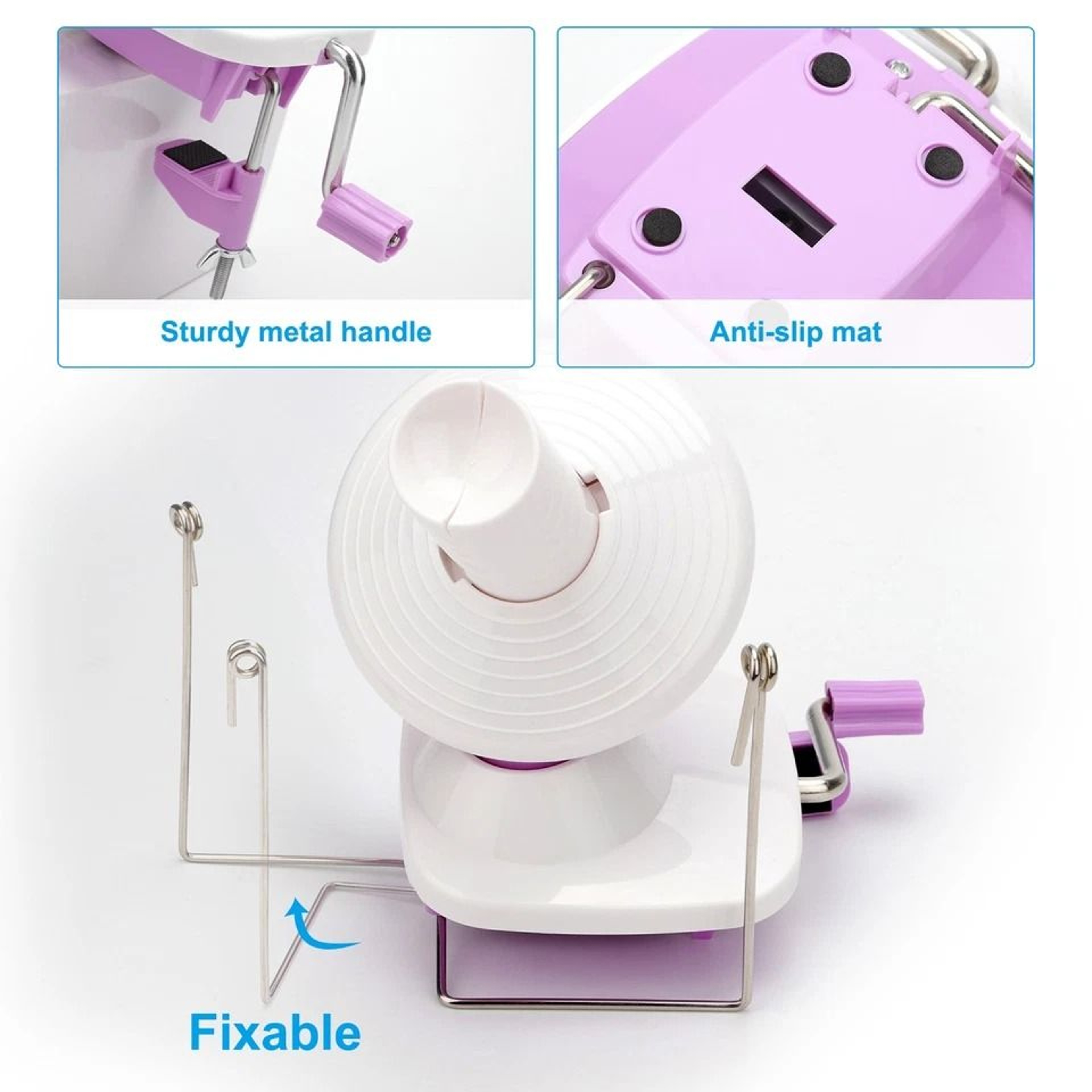 Hand Operated Yarn Winder Manual Yarn Ball Organizer For Home Knitting And Crocheting Projects Dura 4