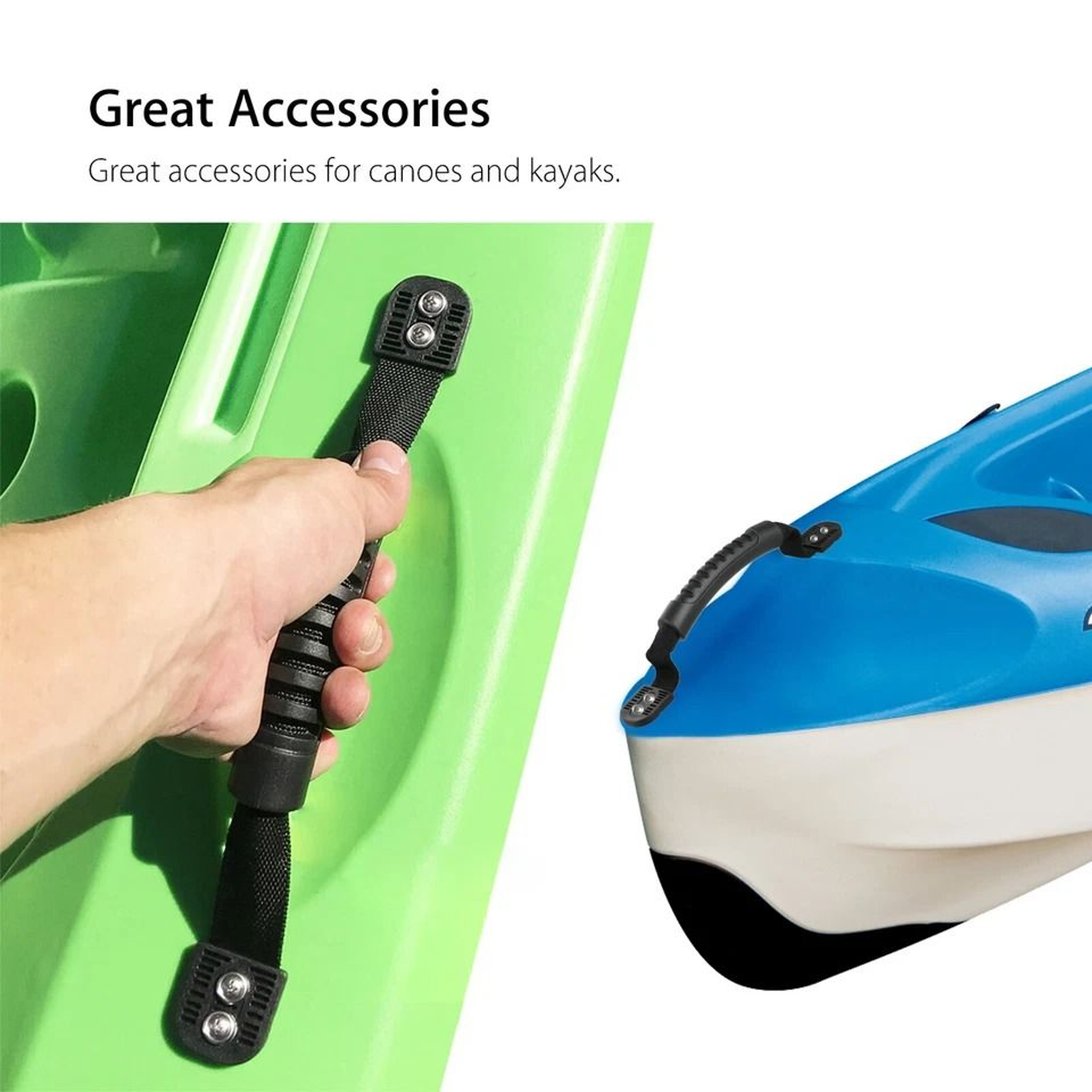 Durable Kayak Carry Rubber Grip Handles Universal Fit For Canoe Boat Side Mount Replacement Fitting 6